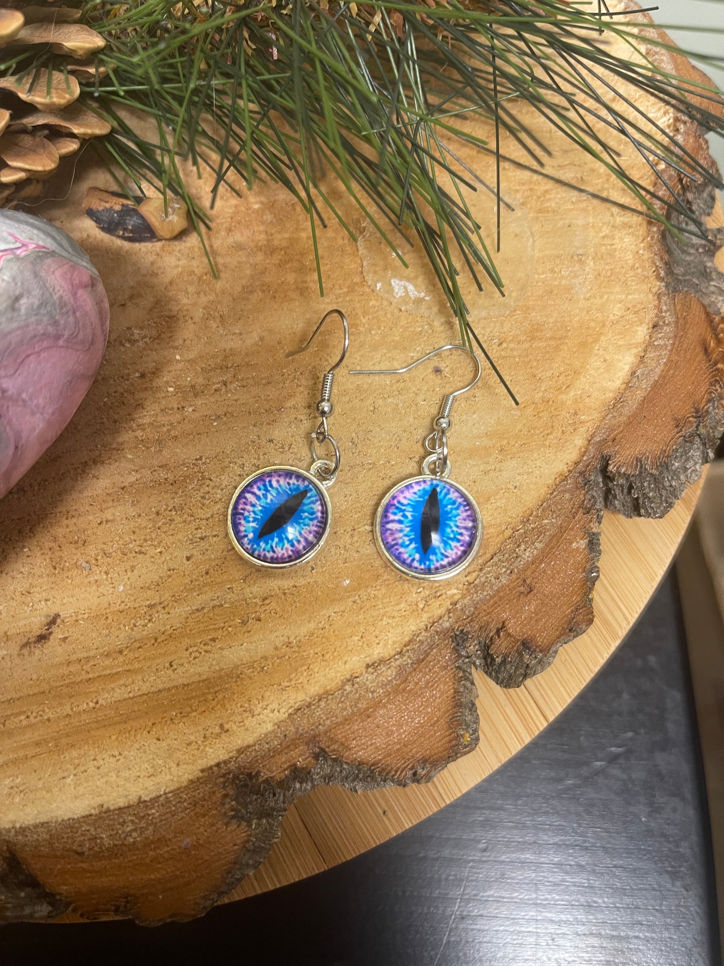 Halloween Eyes-1 Wire and Stud Earrings (4 to choose)Pink tiful of LOVE