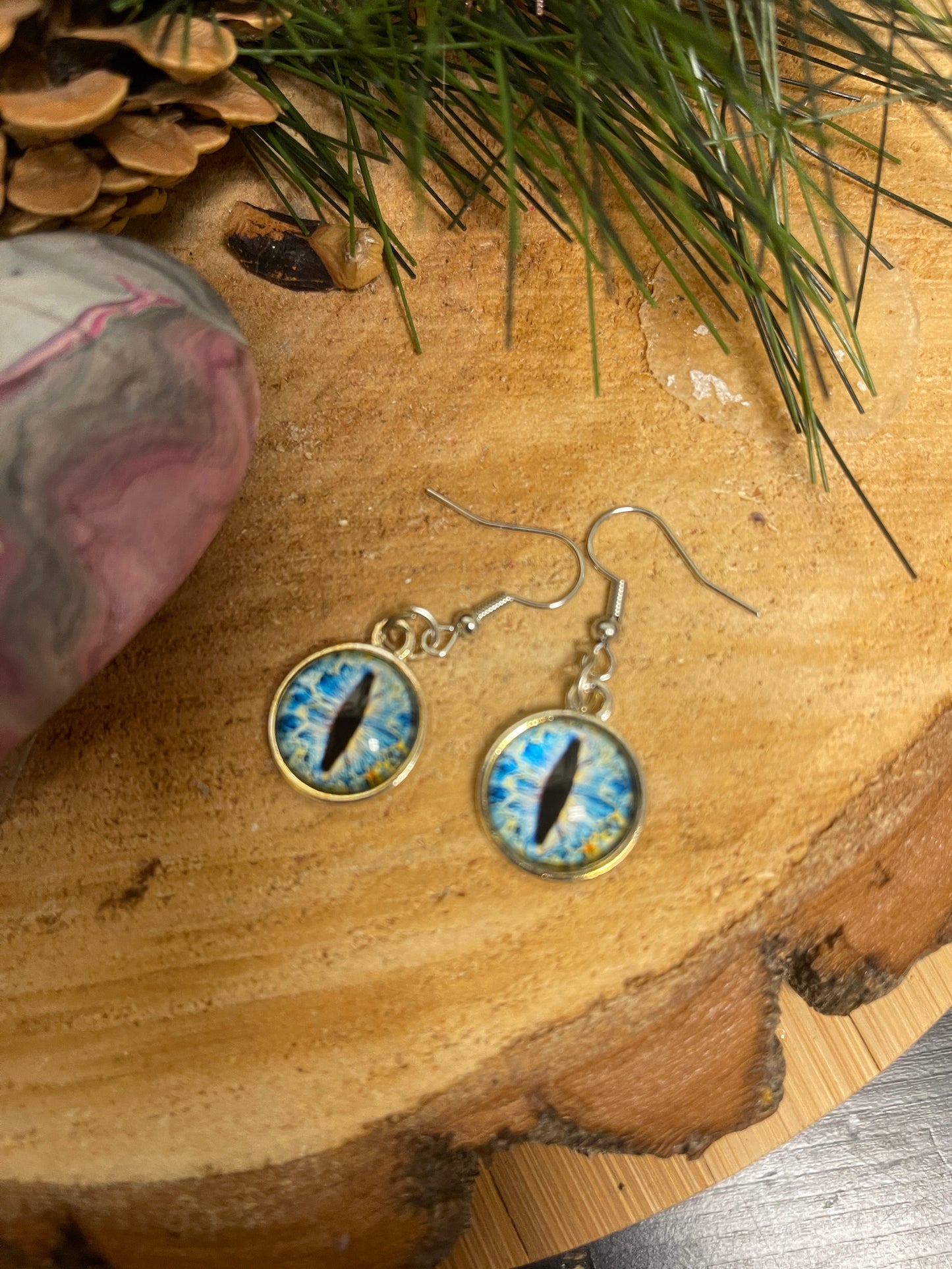 Halloween Eyes-2 Wire Earrings (4 to choose)Pink tiful of LOVE