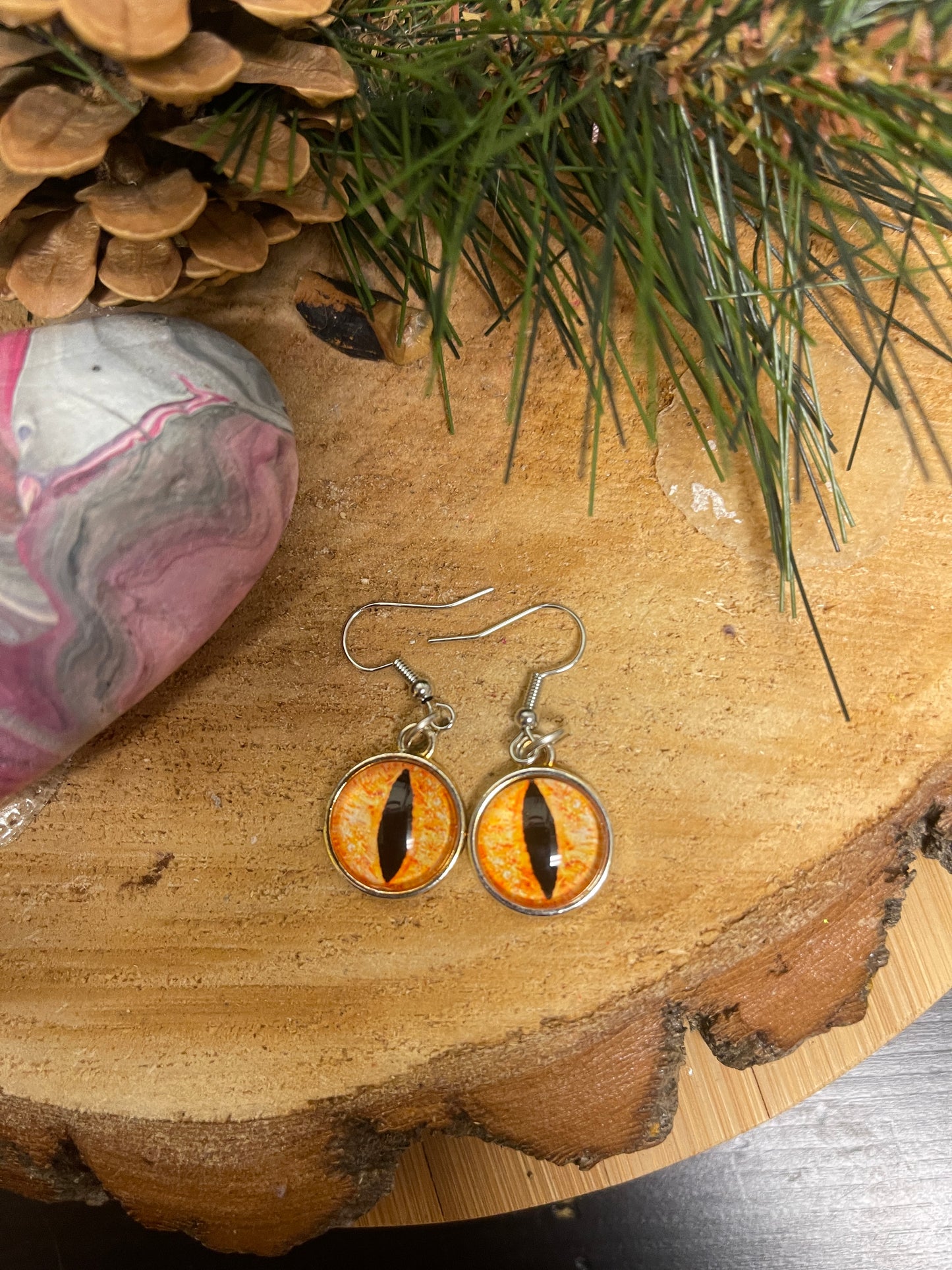 Halloween Eyes-2 Wire Earrings (4 to choose)Pink tiful of LOVE