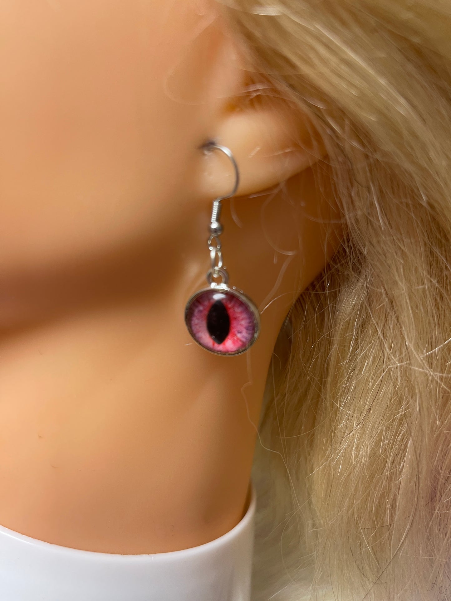 Halloween Eyes-2 Wire Earrings (4 to choose)Pink tiful of LOVE