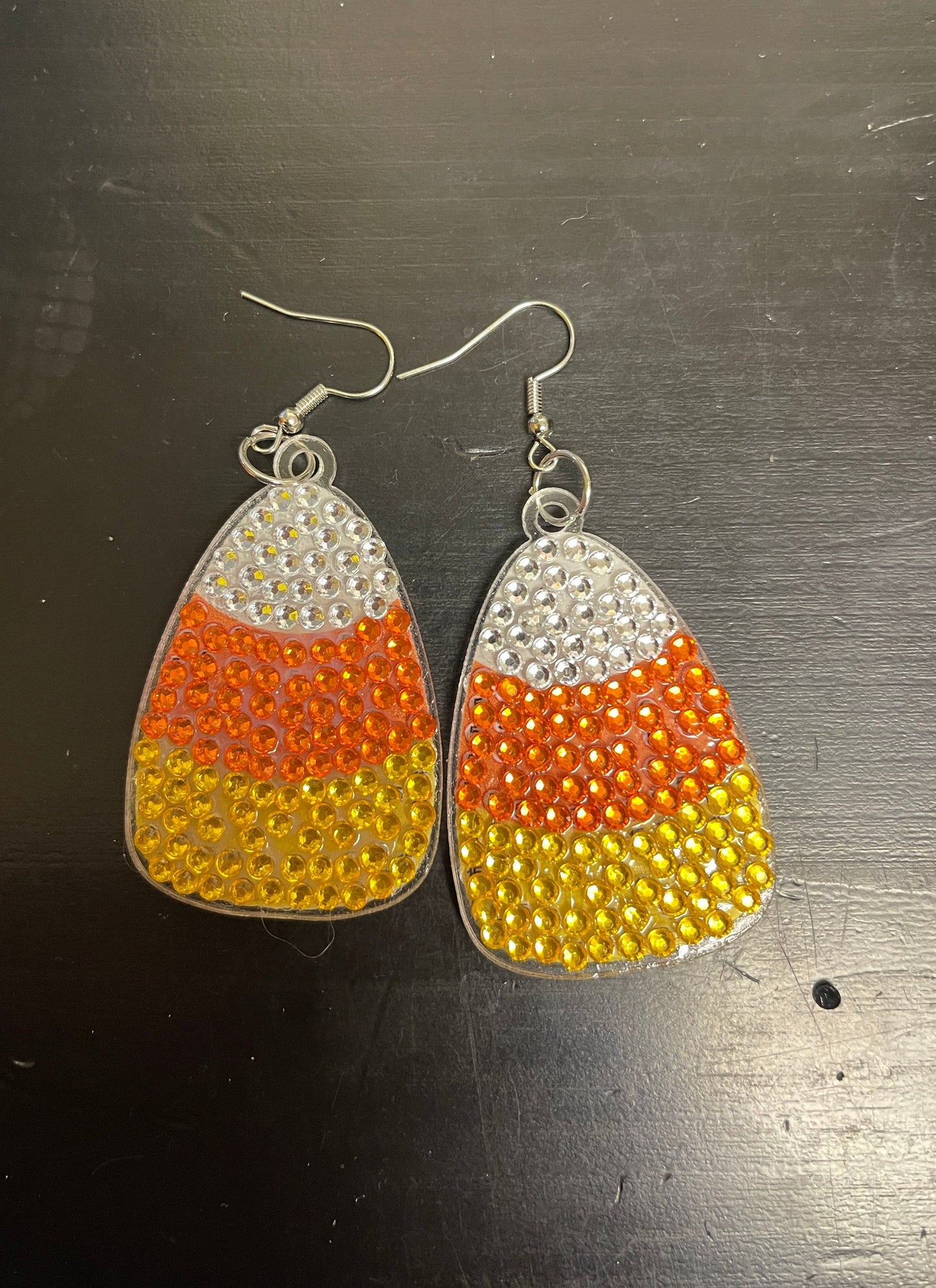 Halloween- Diamond Painting Candy Corn Wire Earrings-17Pink tiful of LOVE