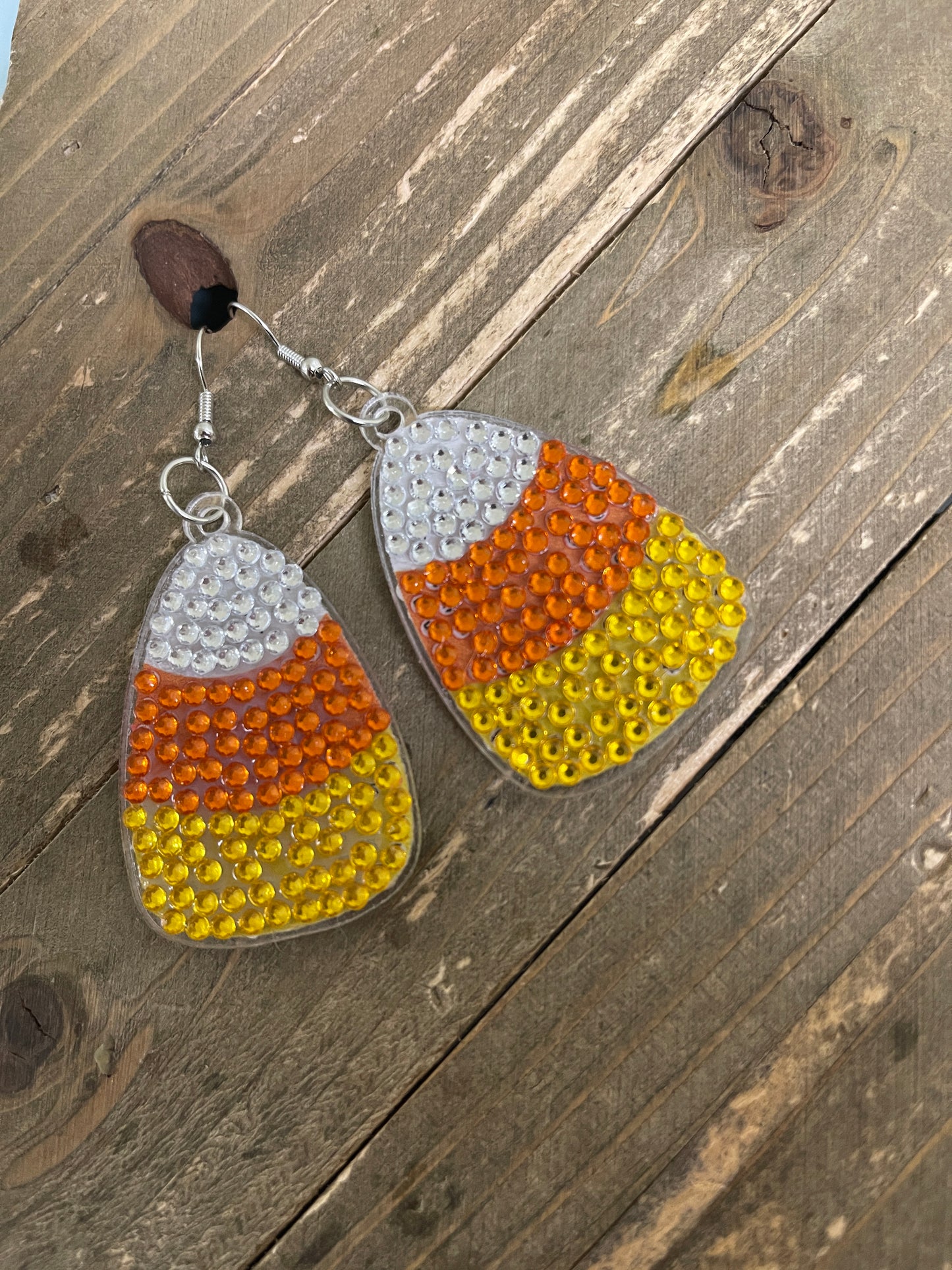 Halloween- Diamond Painting Candy Corn Wire Earrings-17Pink tiful of LOVE
