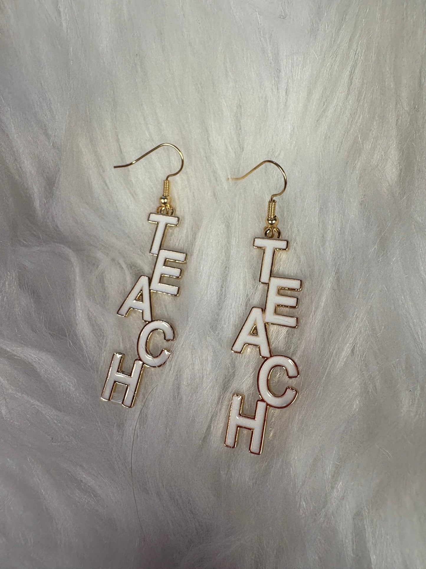 TEACH Statement Earrings – Perfect for Educators