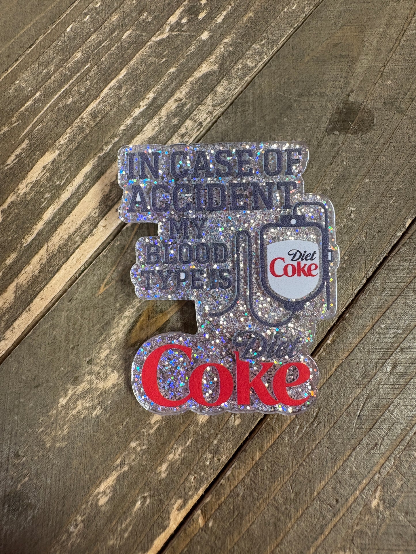 Diet Coke "Blood Type" Emblem – Badge Reel, Brooch, or Tie Tack ✨