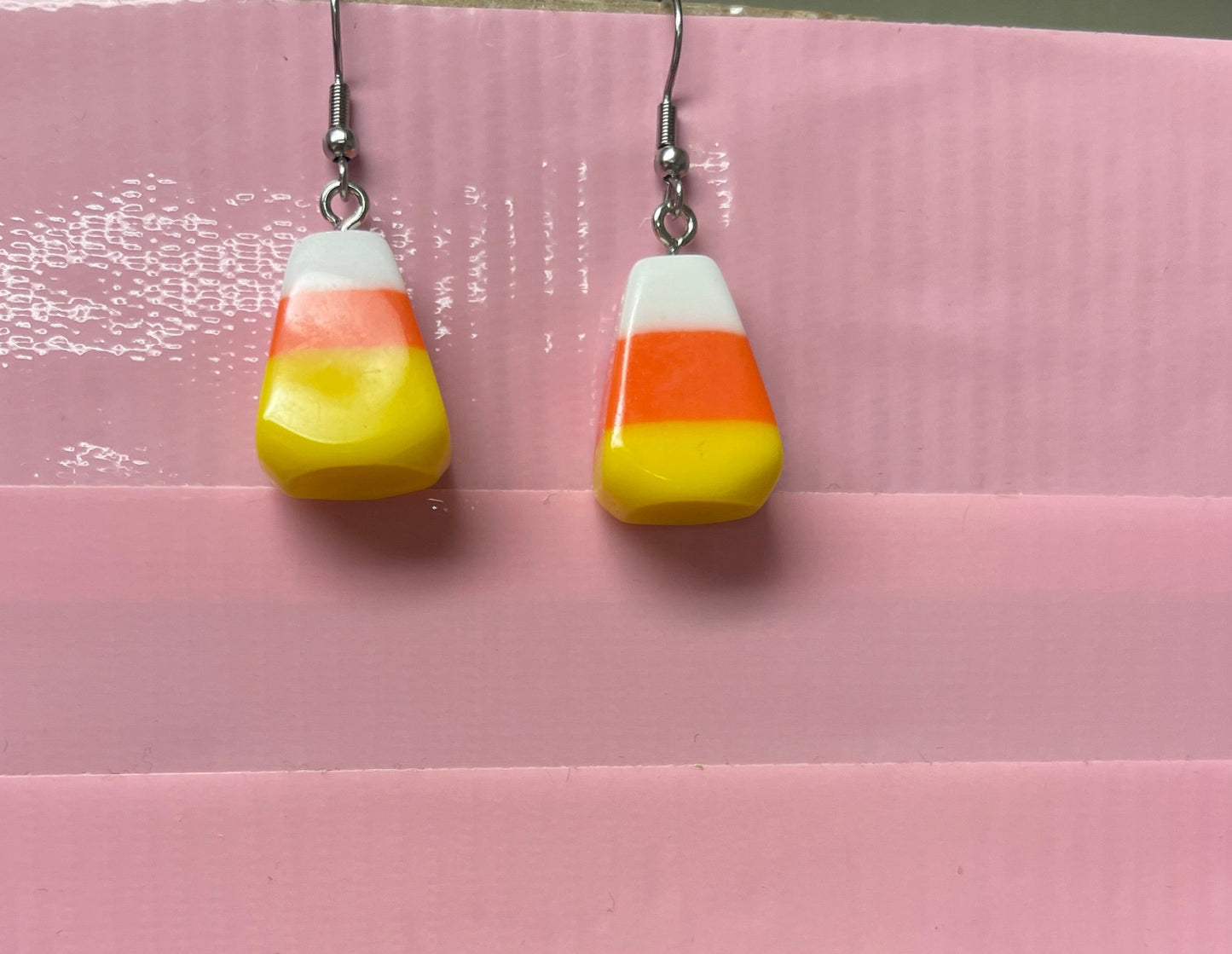 Candy Corn Wire EarringsPink tiful of LOVE