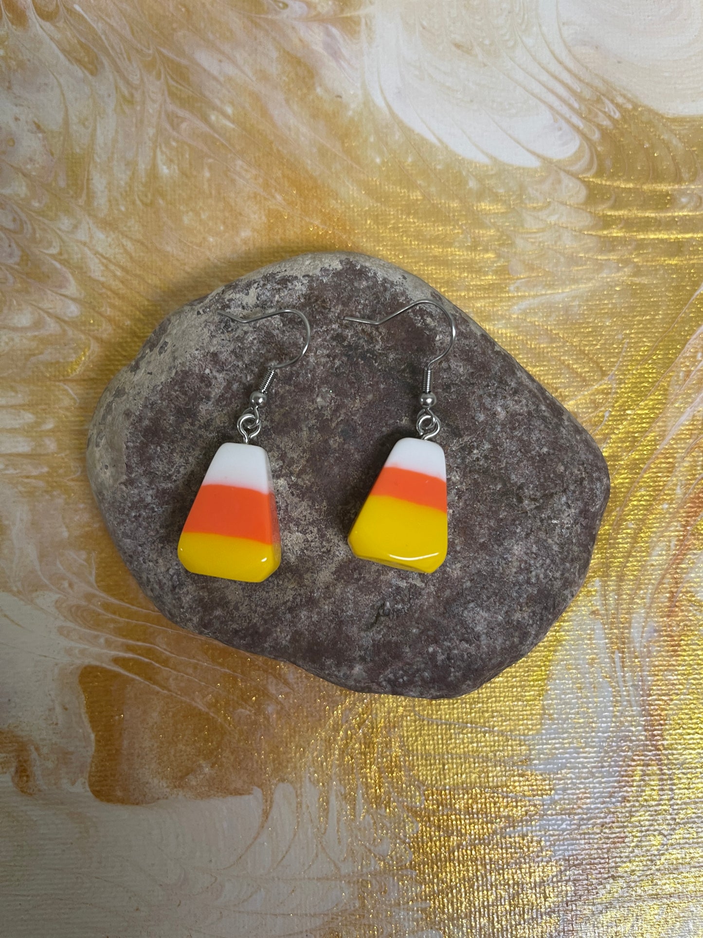 Candy Corn Wire EarringsPink tiful of LOVE