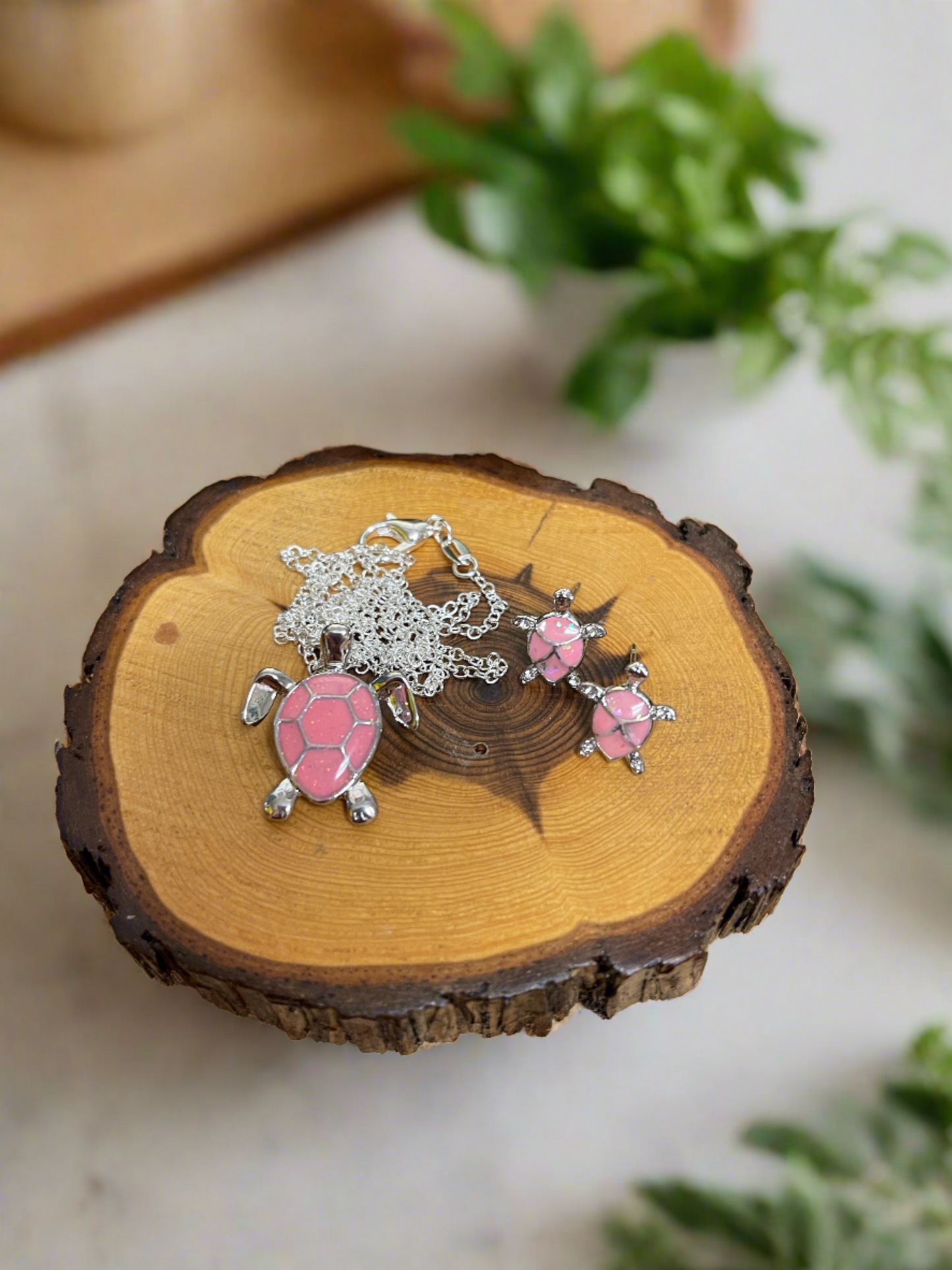 Pink Sea Turtle Jewelry Set (includes necklace & earrings)Pink tiful of LOVE