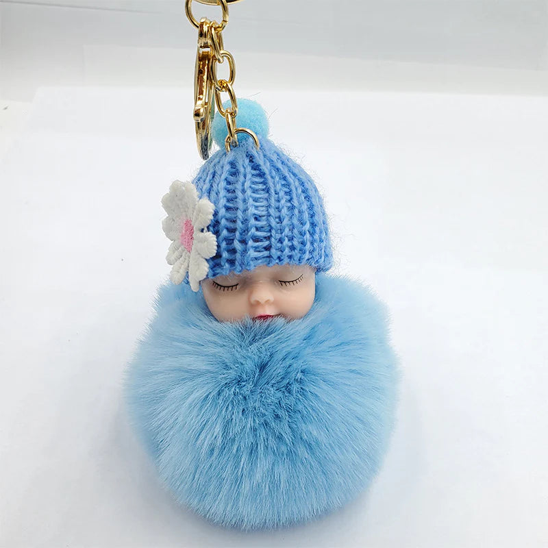 Plush Doll Key Chains; (4 colors to choose from)