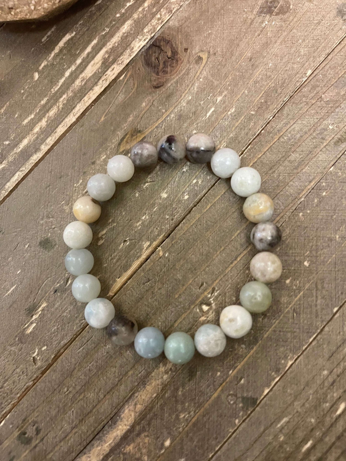 Amazonite Beaded Elastic/Stretch BraceletPink tiful of LOVE