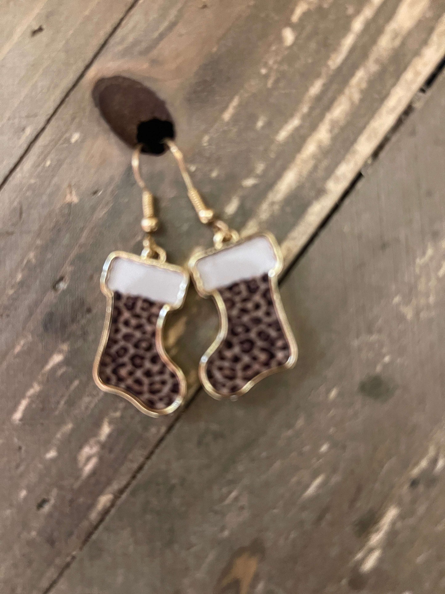 Animal Printed Stocking Dangle EarringsPink tiful of LOVE