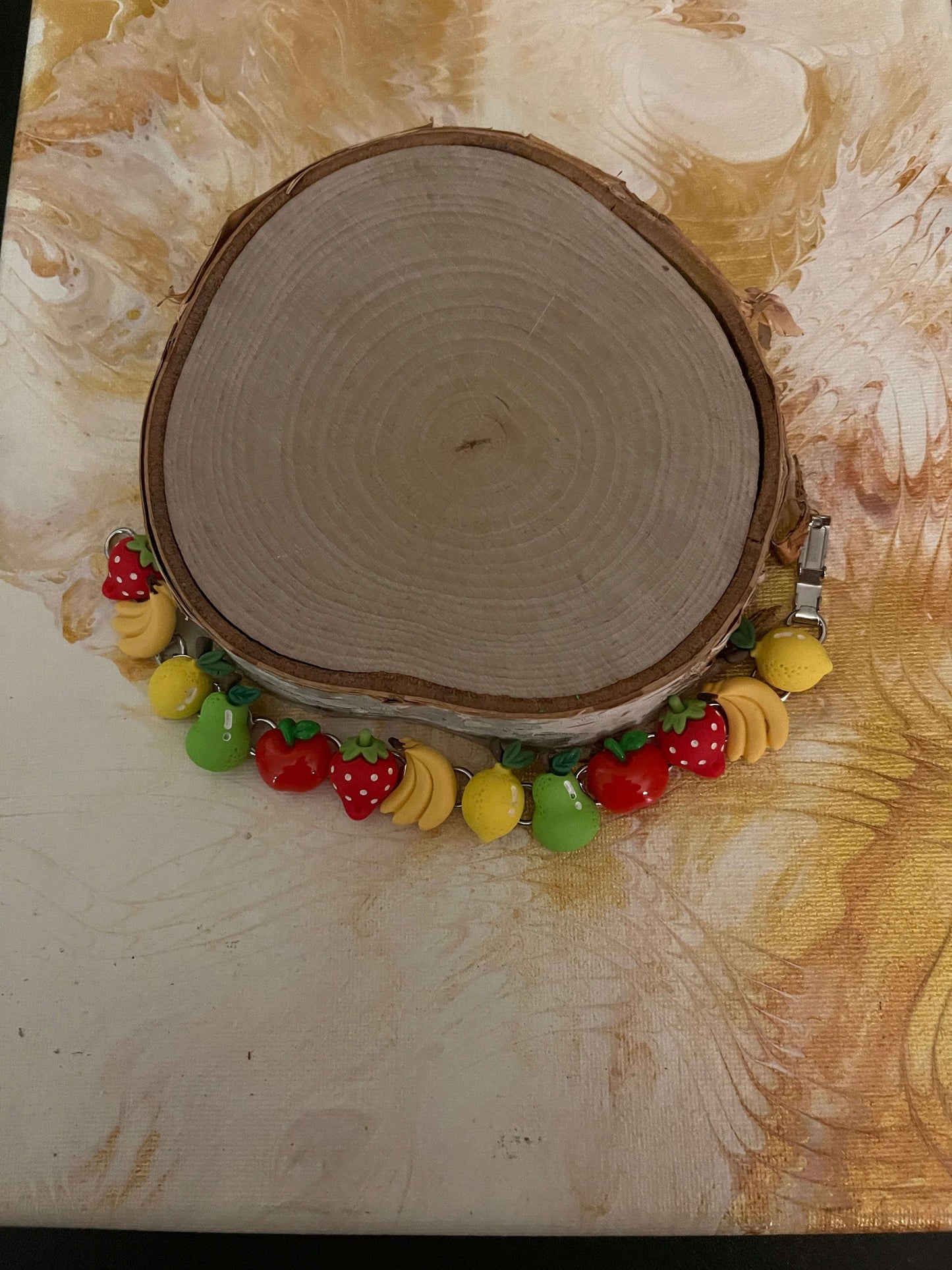 Assorted Fruit Bracelet, Silver 13 links-4Pink tiful of LOVE