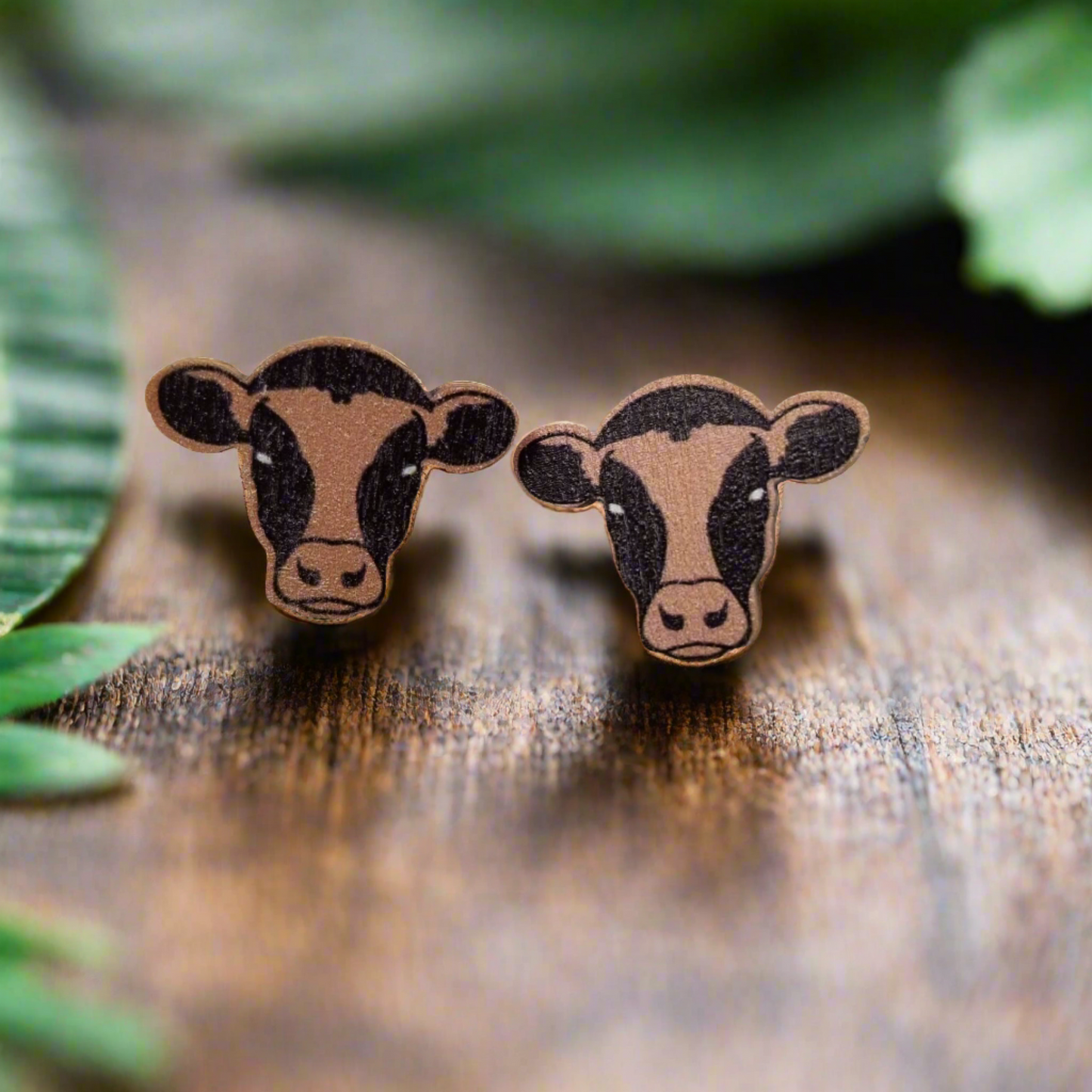 Western Cow Stud EarringsPink tiful of LOVE