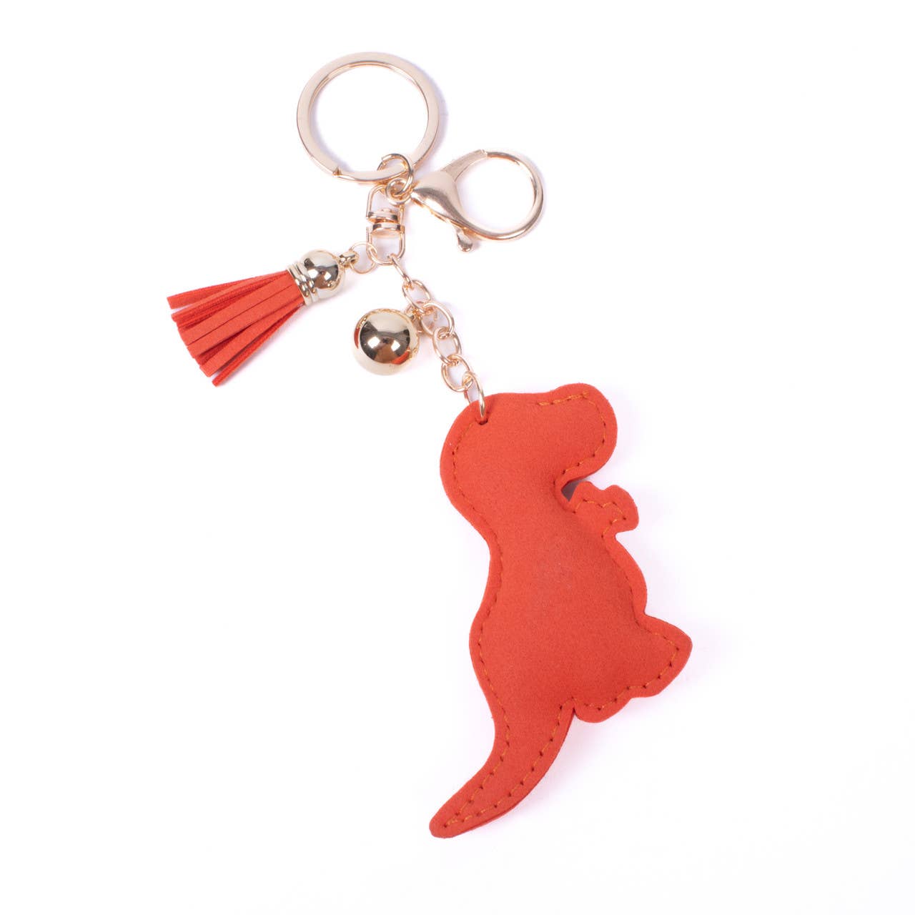 Bling Crystal Orange Dinosaur Key Chain