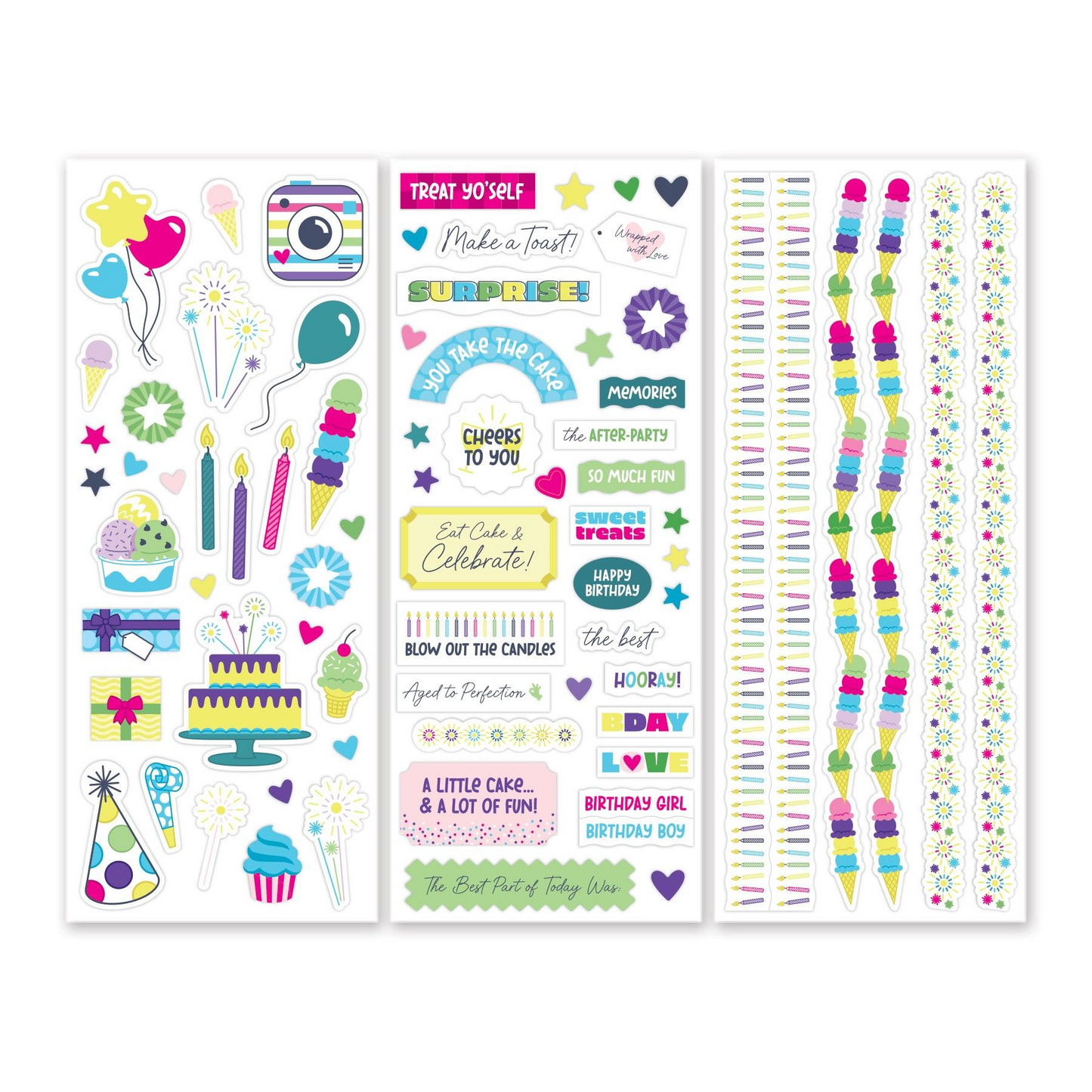 Creative Memories Birthday Bonanza StickersPink tiful of LOVE