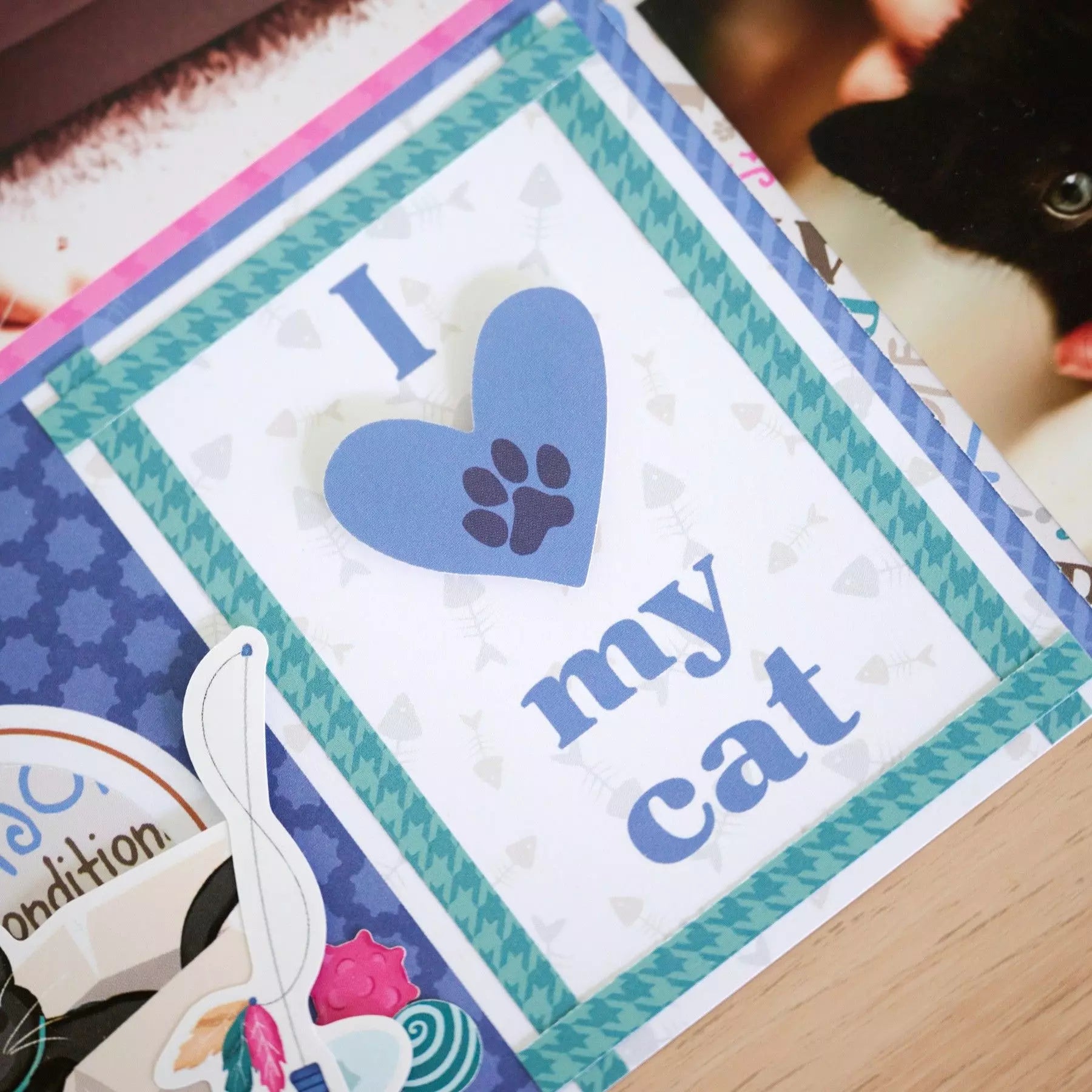Creative Memories Purr-fect Kitty Cat Mat Paper Pack (6/pk)Pink tiful of LOVE