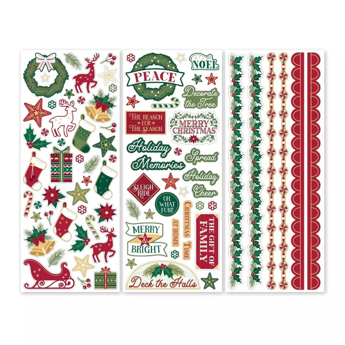 Creative Memories Christmas Charm  Stickers (3/pk)Pink tiful of LOVE