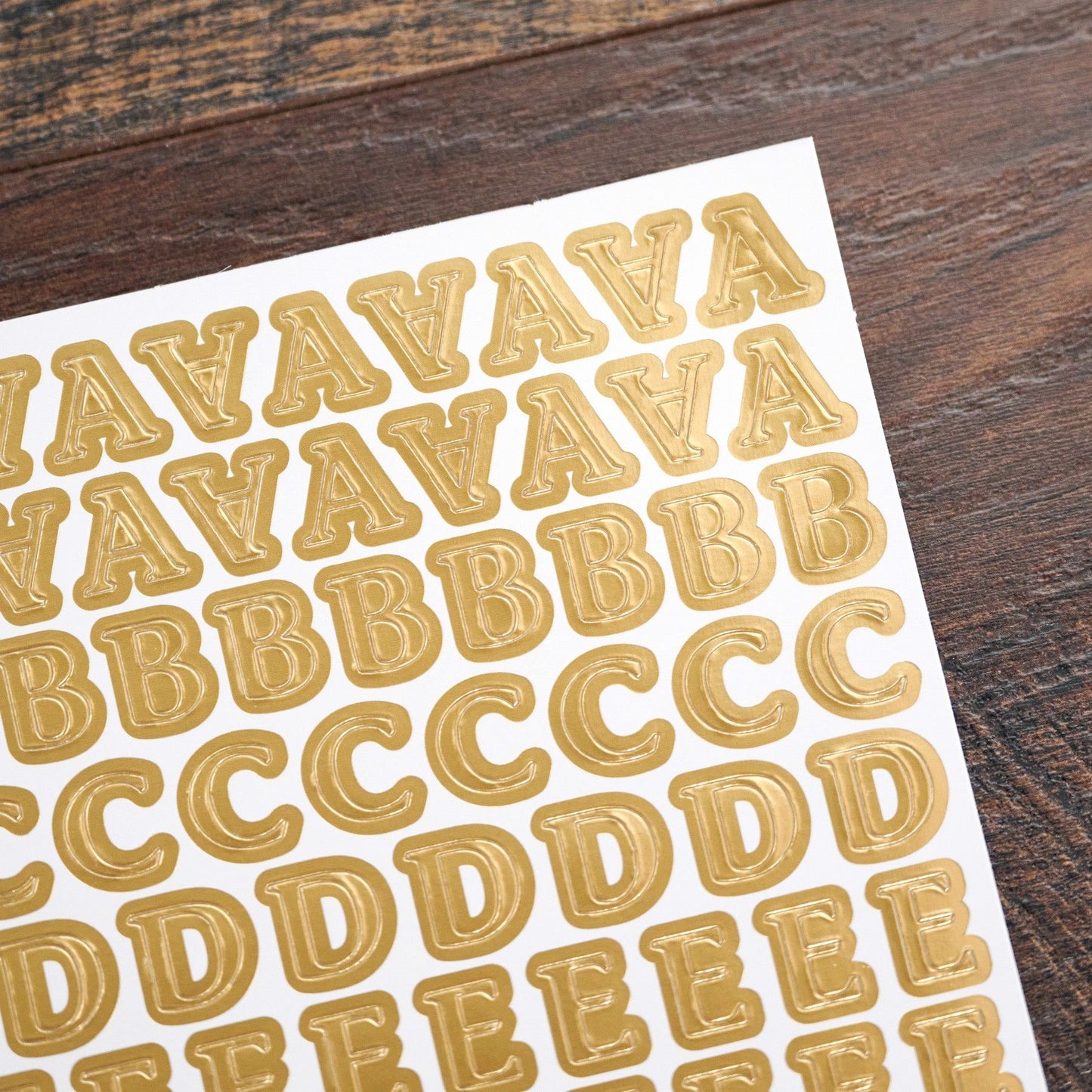 Creative Memories Gold Classy ABC/123 Stickers (3/pk)