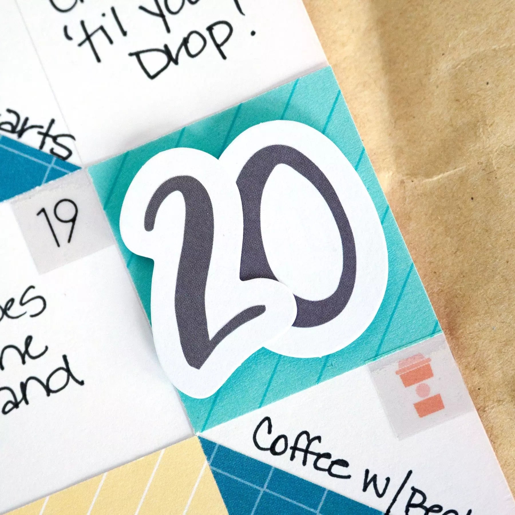 Creative Memories Gray Number Stickers (3/pk)Pink tiful of LOVE