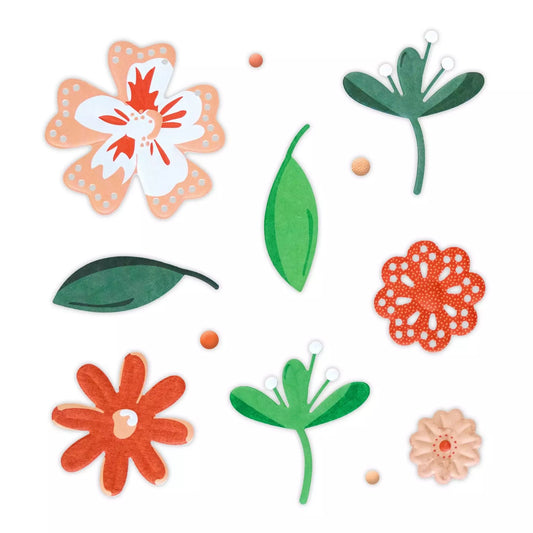 Creative Memories Orange Floral Essential Embellishments