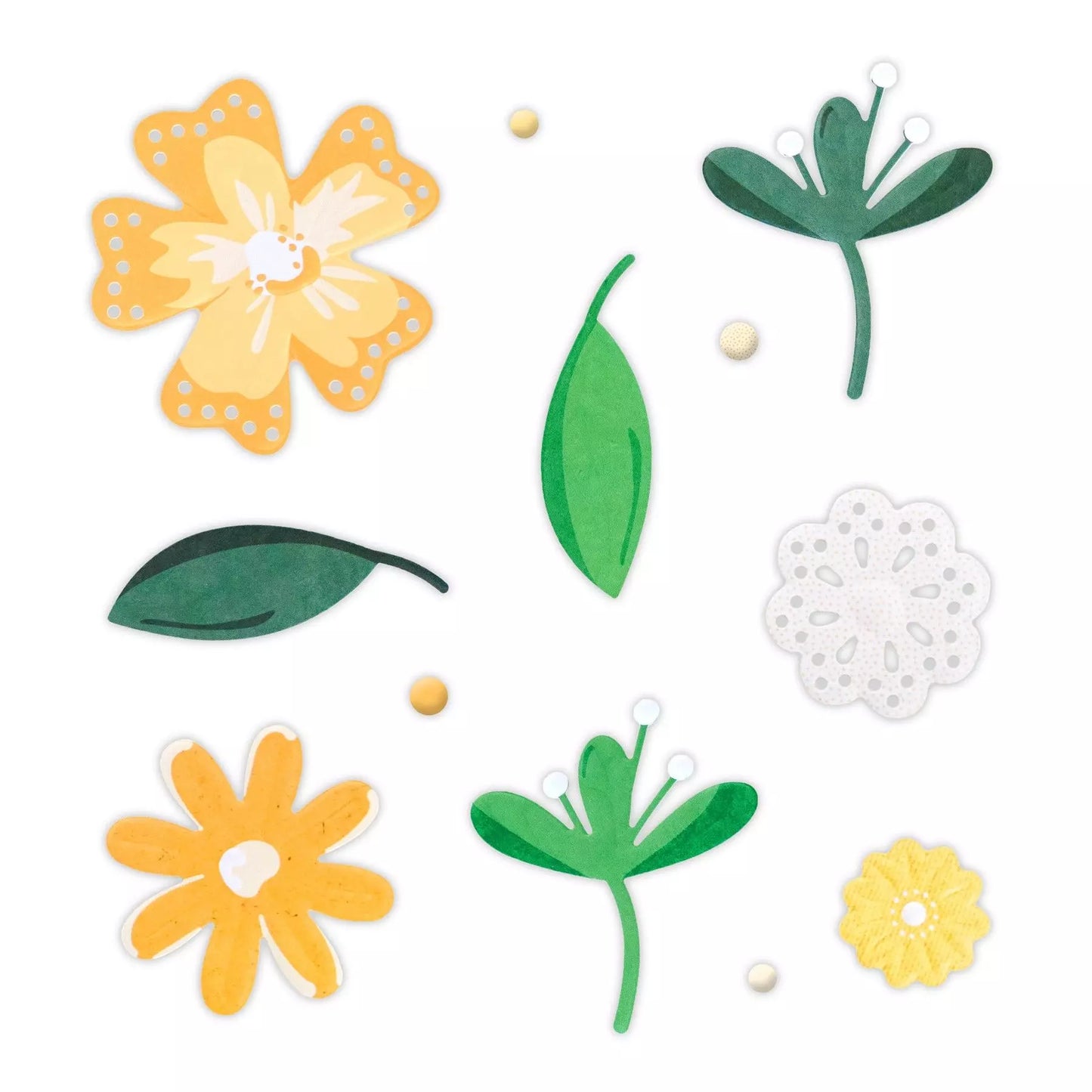 Creative Memories Yellow Floral Essential Embellishments