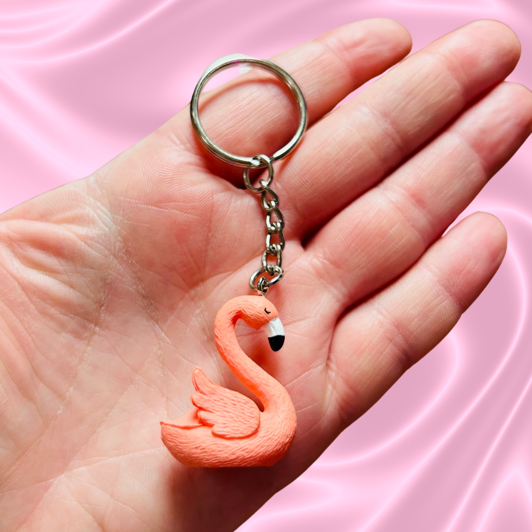 Pink Flamingo Key Chain