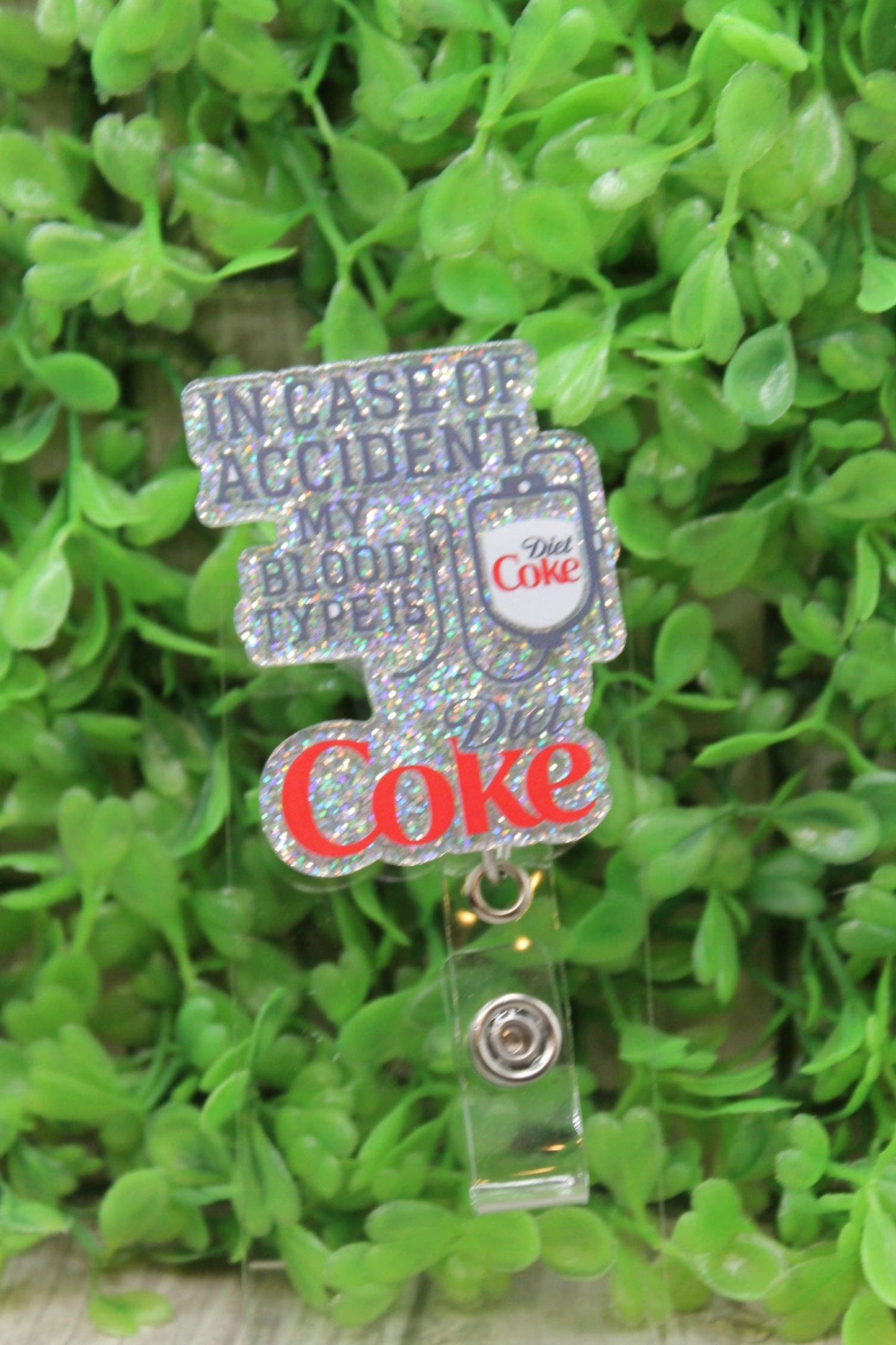 Diet Coke "Blood Type" Emblem – Badge Reel, Brooch, or Tie Tack ✨