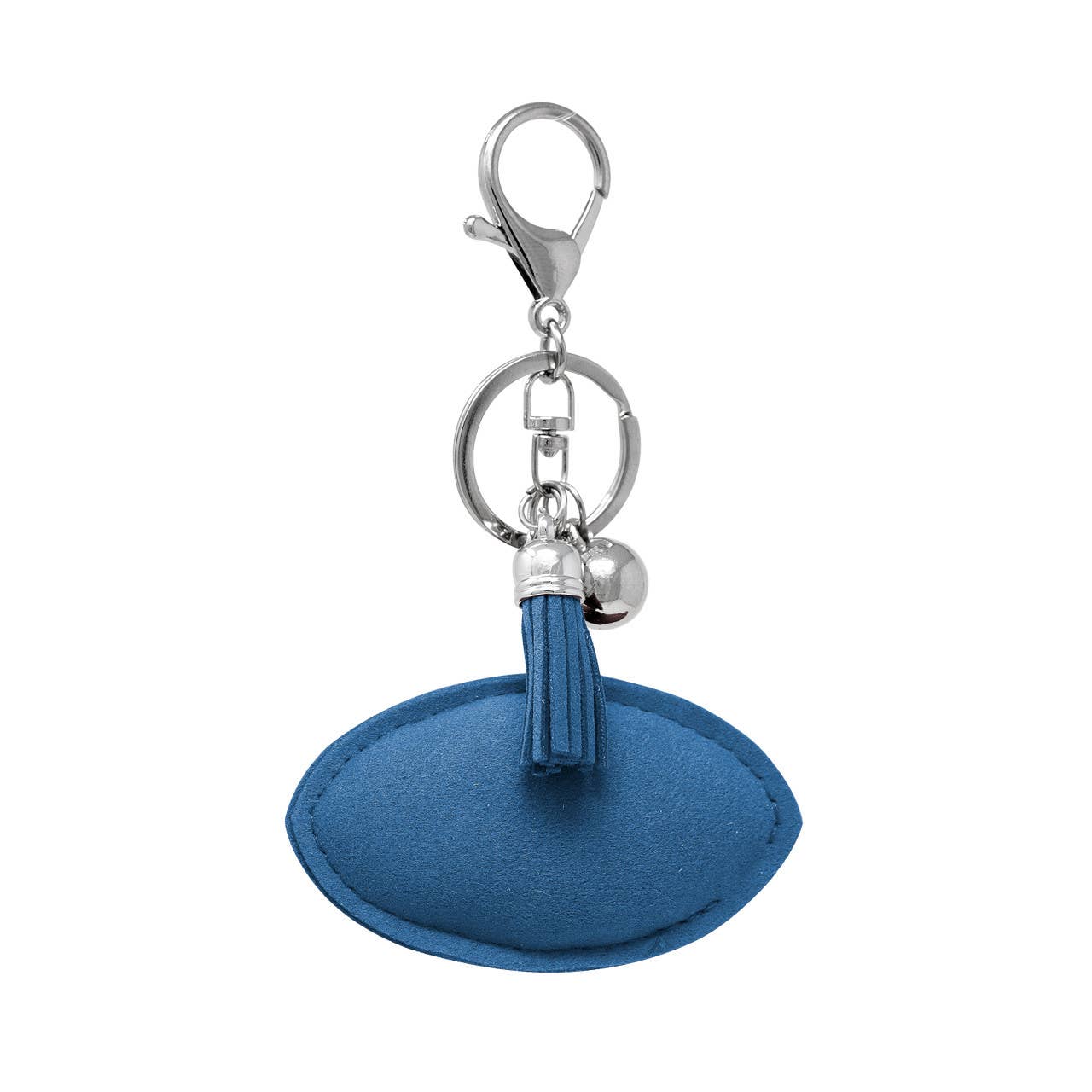 Bling Crystal Blue Football Key Chain