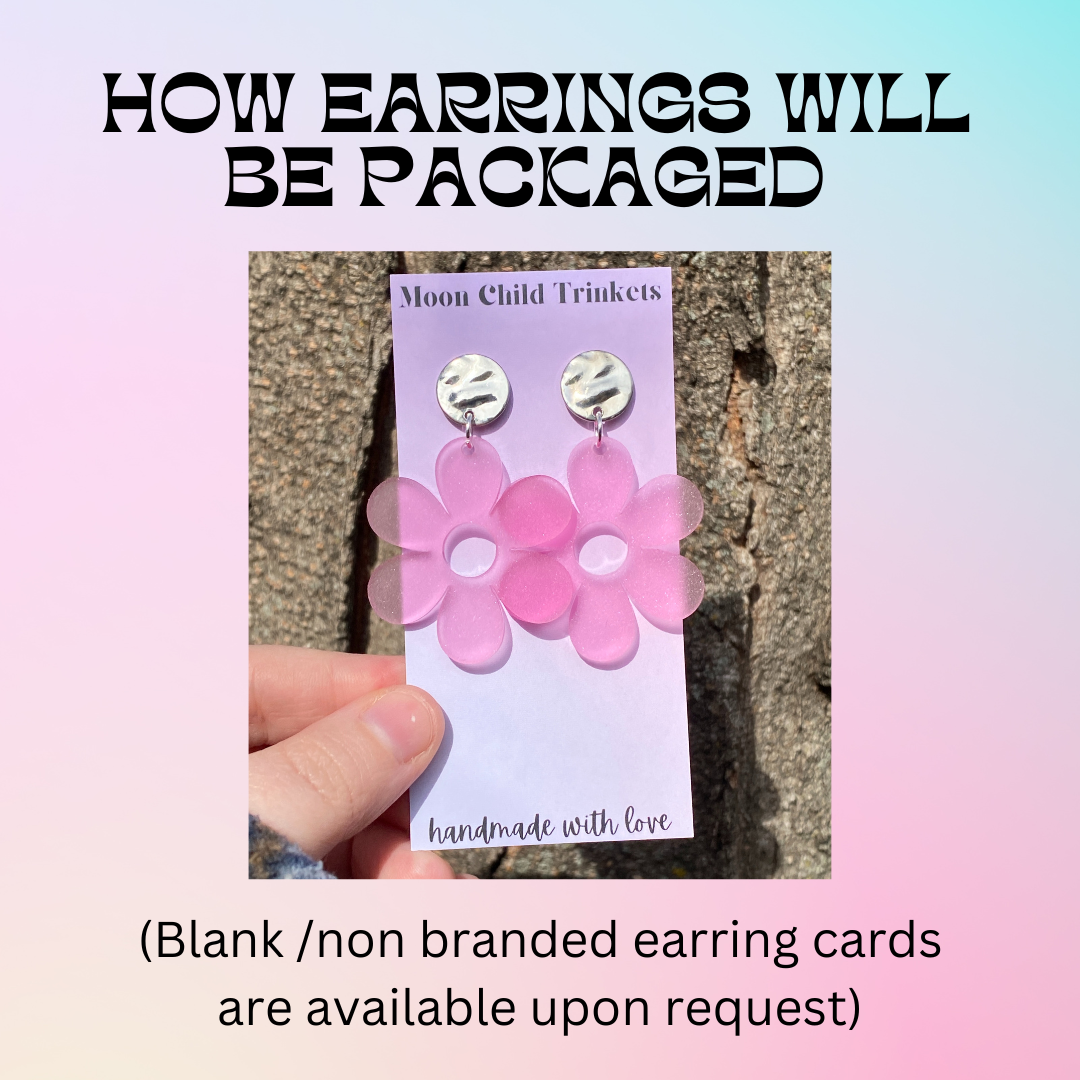Moon Child Trinkets - No 2 Pencil Hand Painted Wood Dangle Earrings, Teacher GiftsMoon Child Trinkets