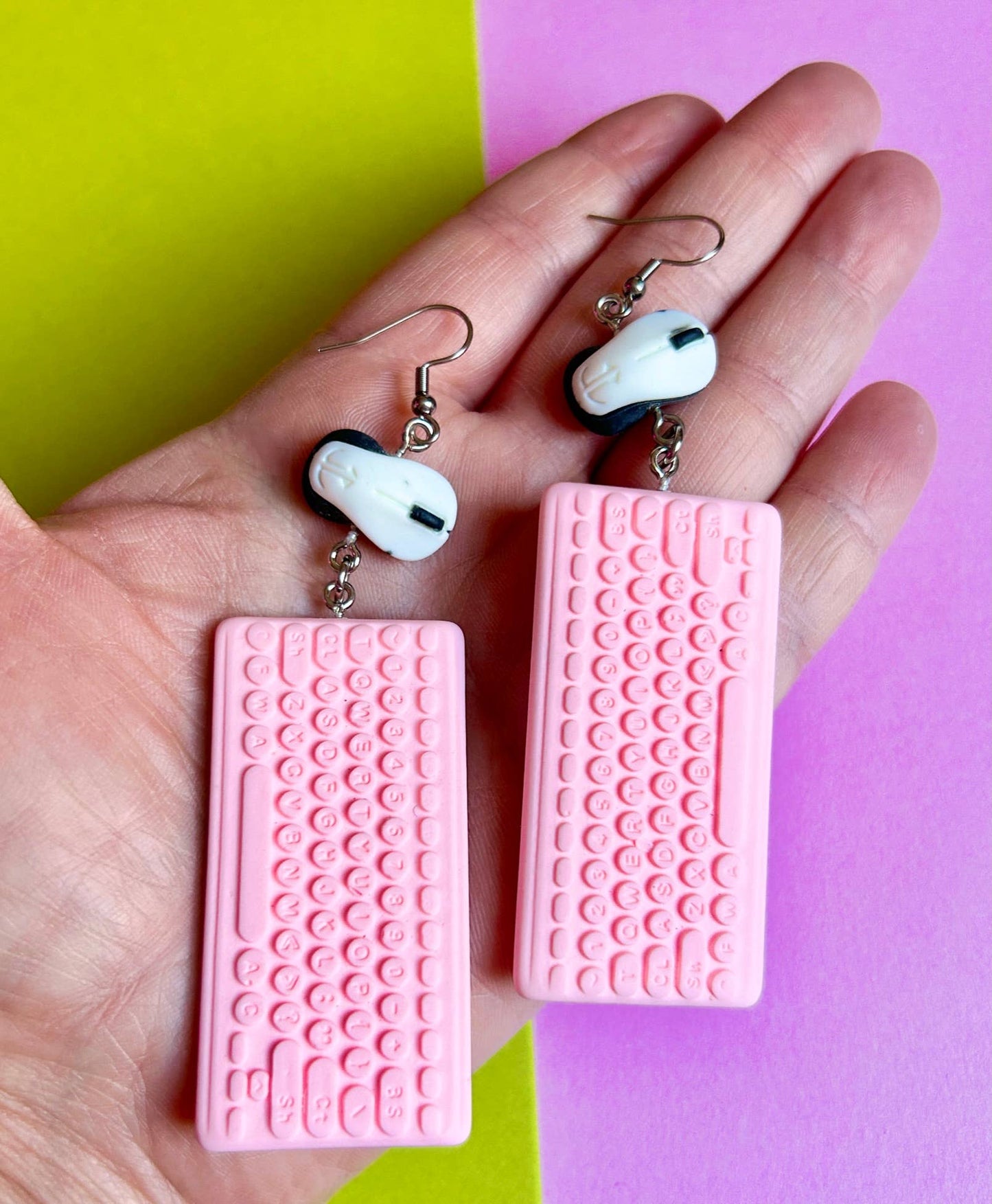 keyboard & Mouse Wire Earrings