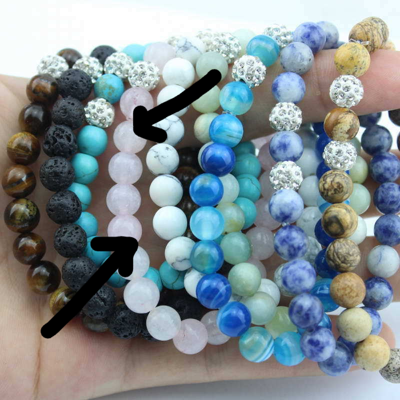 Light Pink Bedazzle Beaded Stretchy BraceletPink tiful of LOVE