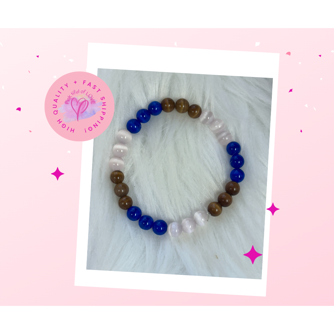 ✨ Cat's Eye Beaded Stretchy Bracelet