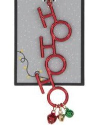 HO HO Jingle Bell Pendant on a Gold chain NecklacePink tiful of LOVE