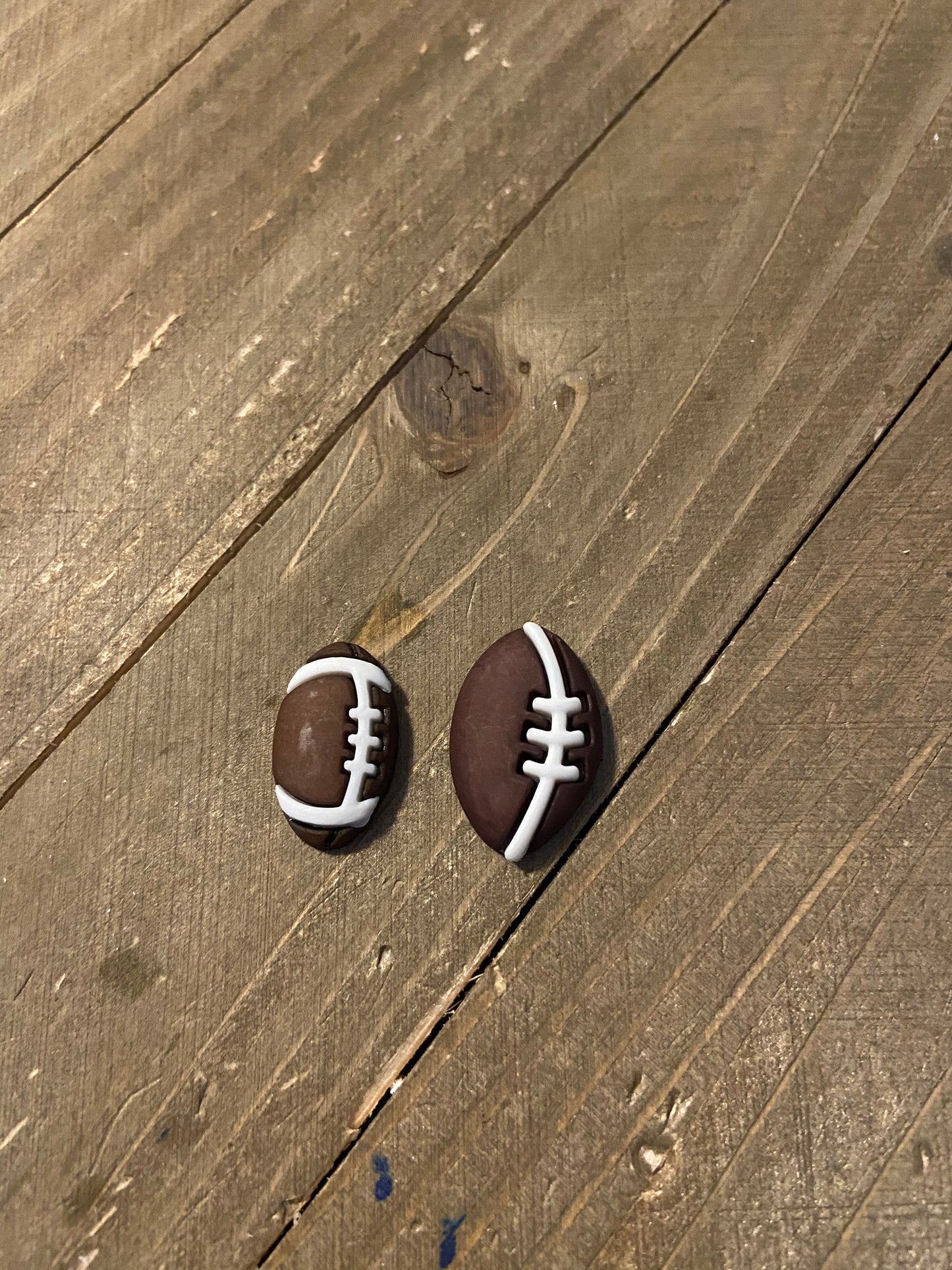 FOOTBALL post earrings-Are you ready for some football!!!Pink tiful of LOVE