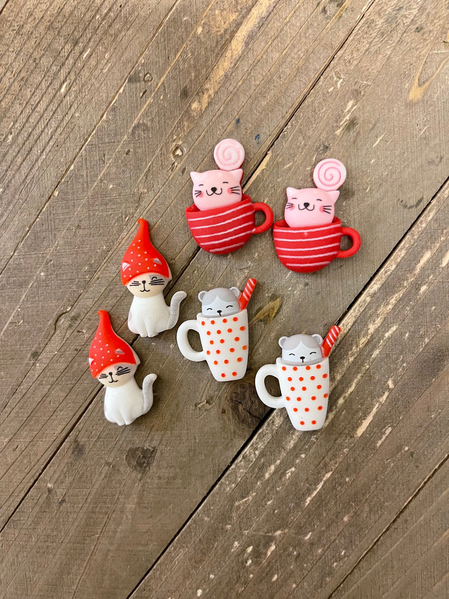 Kitty Cups Stud earrings(3 to choose)Pink tiful of LOVE