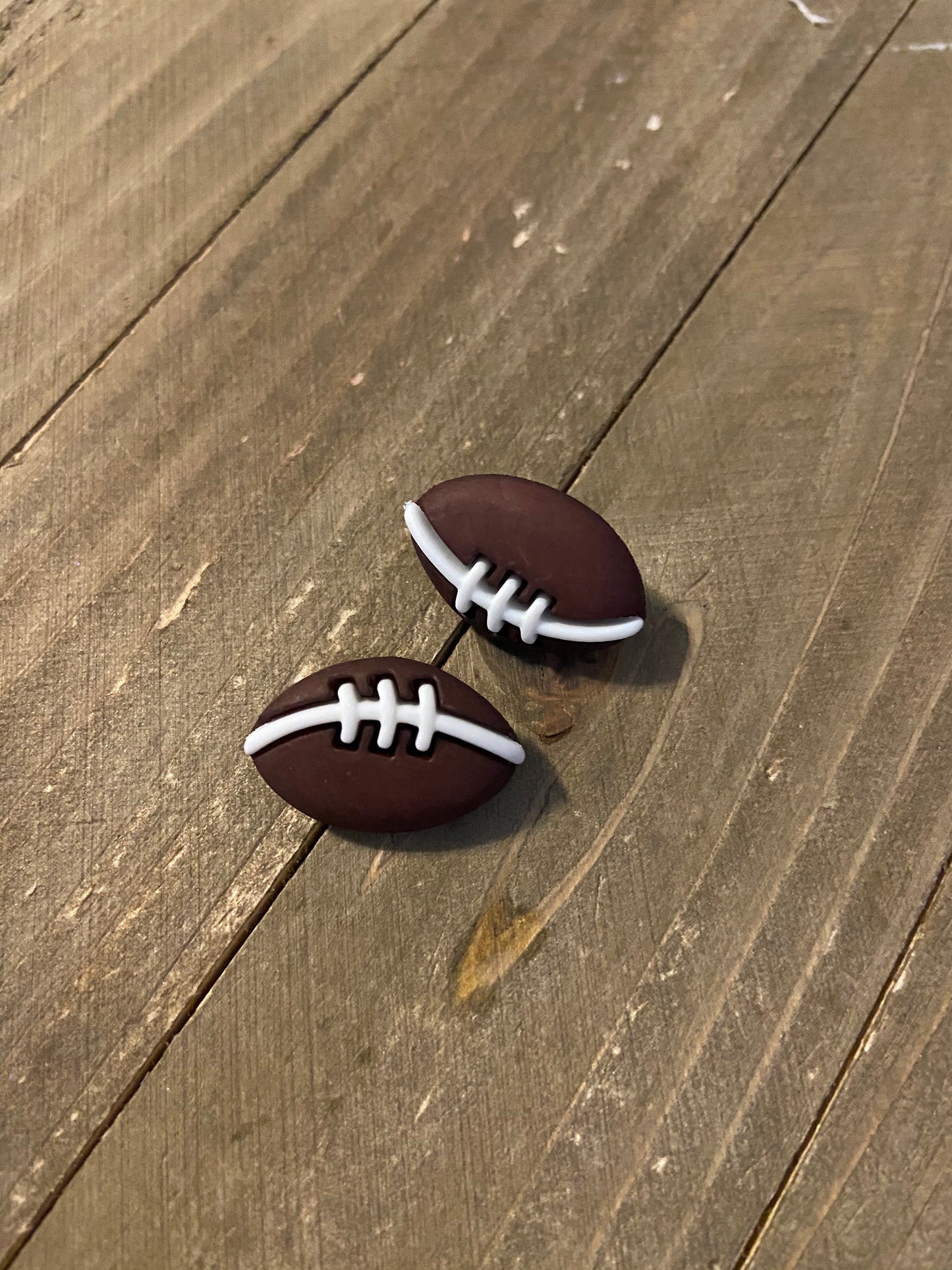 FOOTBALL post earrings-Are you ready for some football!!!Pink tiful of LOVE