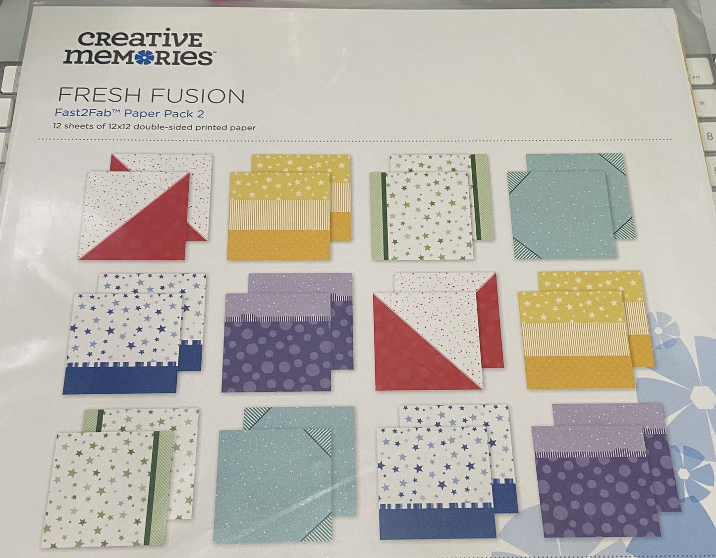 Creative Memories Fresh Fusion Fast 2 Fab Paper Pack (12/pk)Pink tiful of LOVE