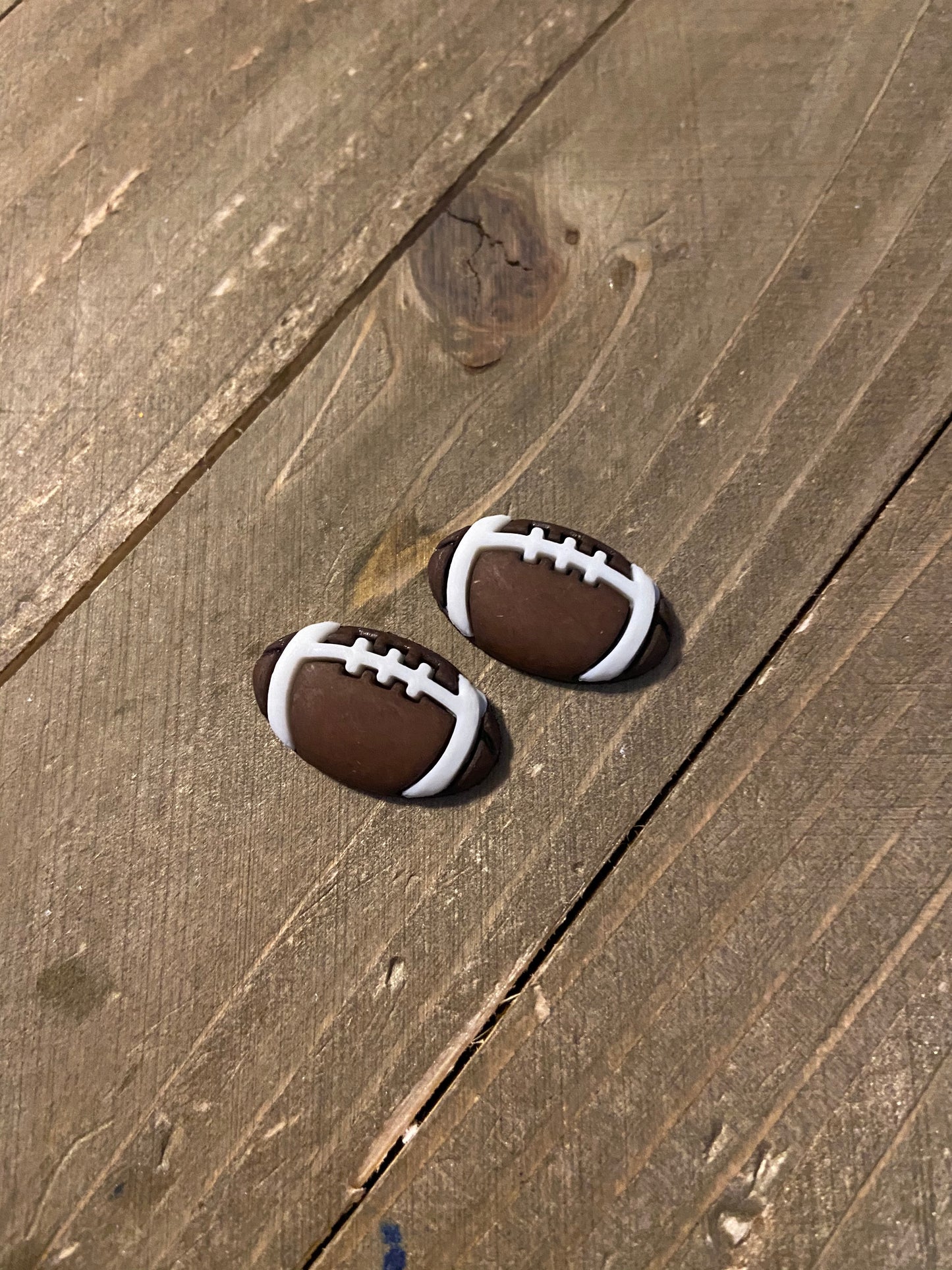 FOOTBALL post earrings-Are you ready for some football!!!Pink tiful of LOVE