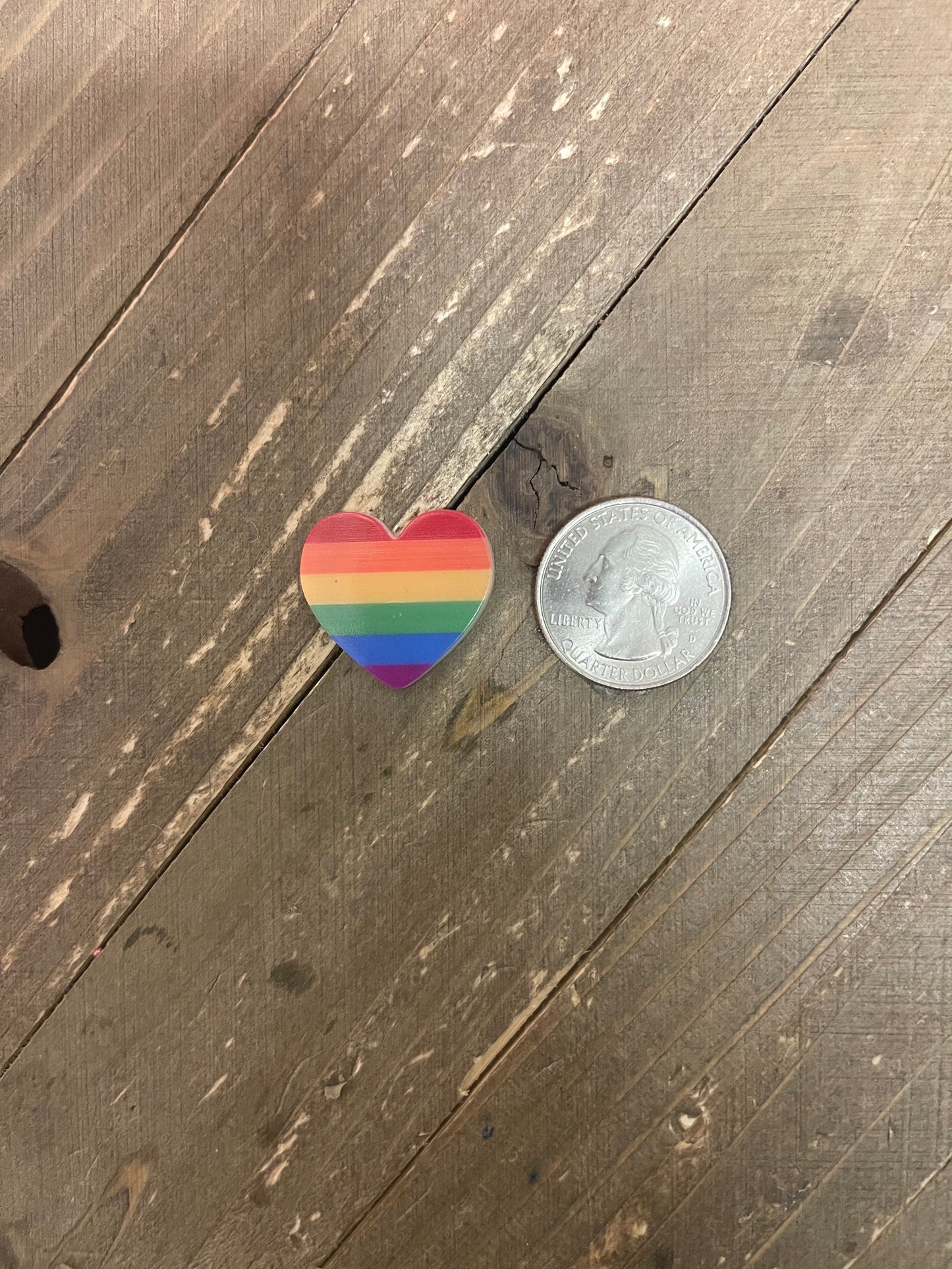 Rainbow Heart Stud Earrings; vibrant colorsPink tiful of LOVE