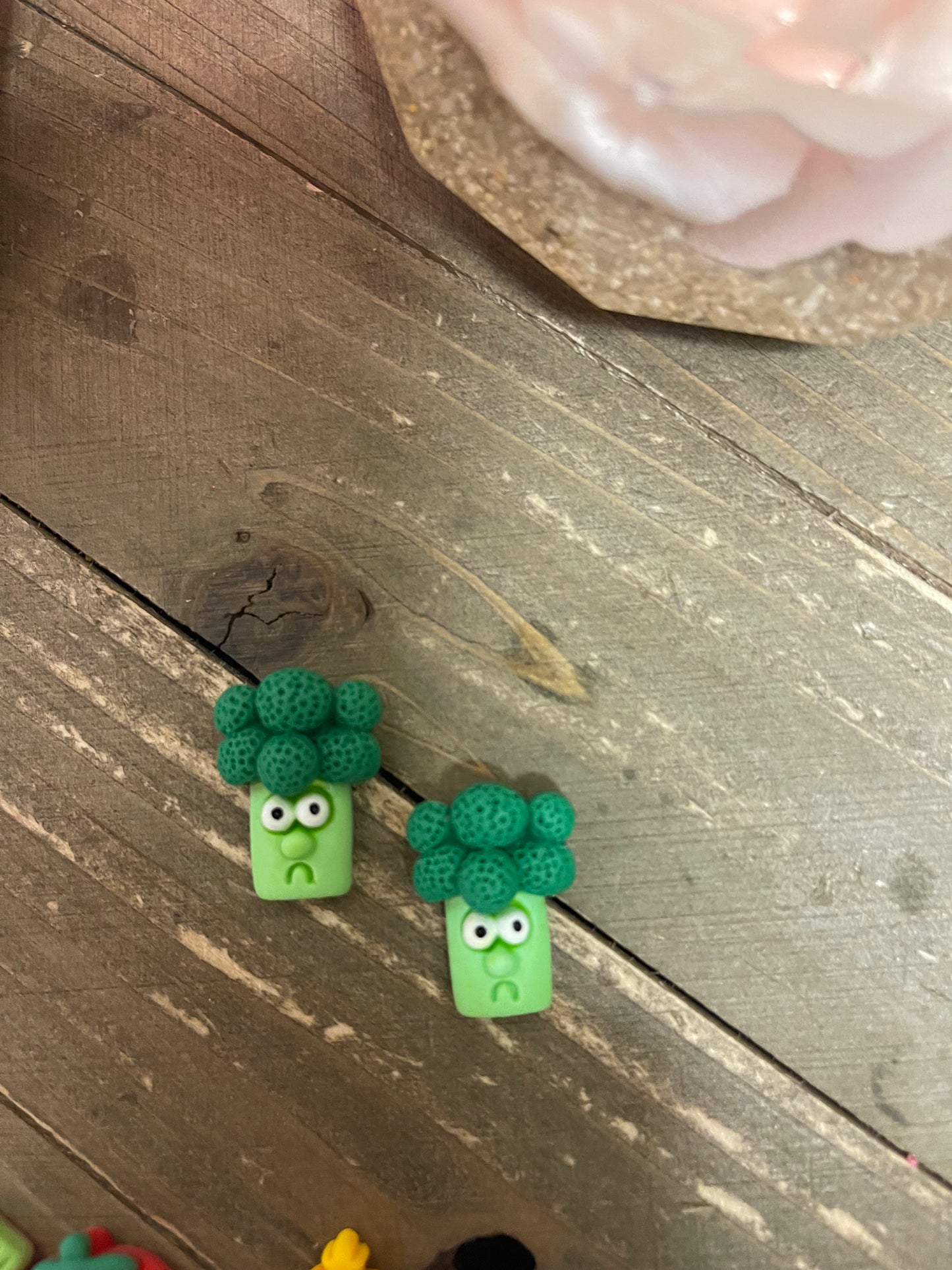 Wear your Veggies Collection Post Earrings (5 veggies to choose)Pink tiful of LOVE
