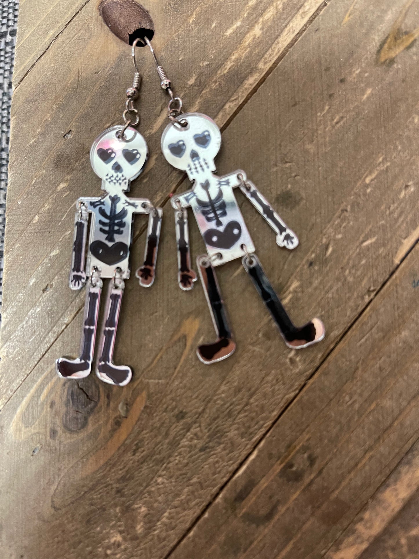 Skeleton Wire earringsPink tiful of LOVE