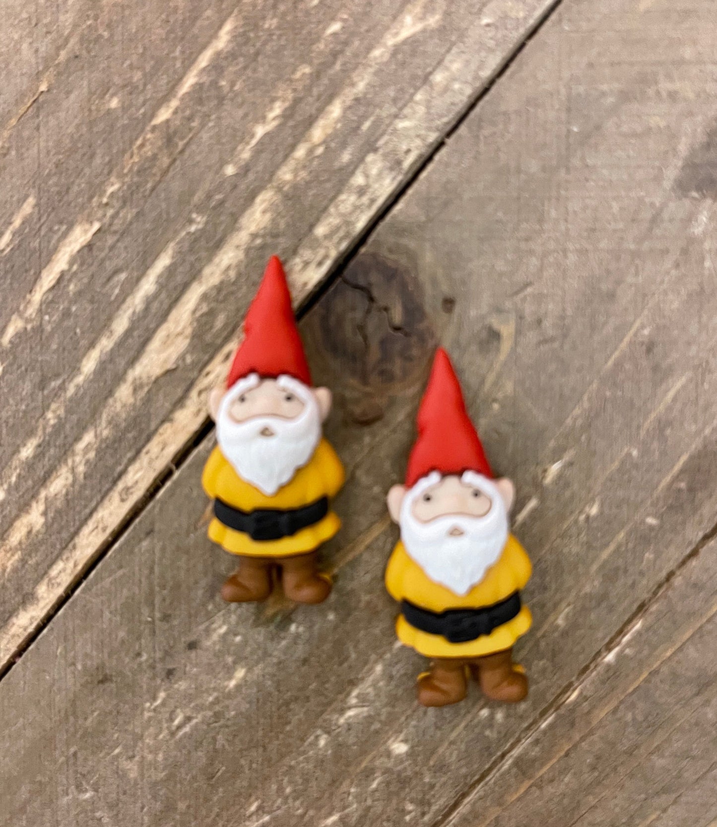 Garden Gnome in yellow Stud Earrings (ER319-12gomes-CEC)Pink tiful of LOVE