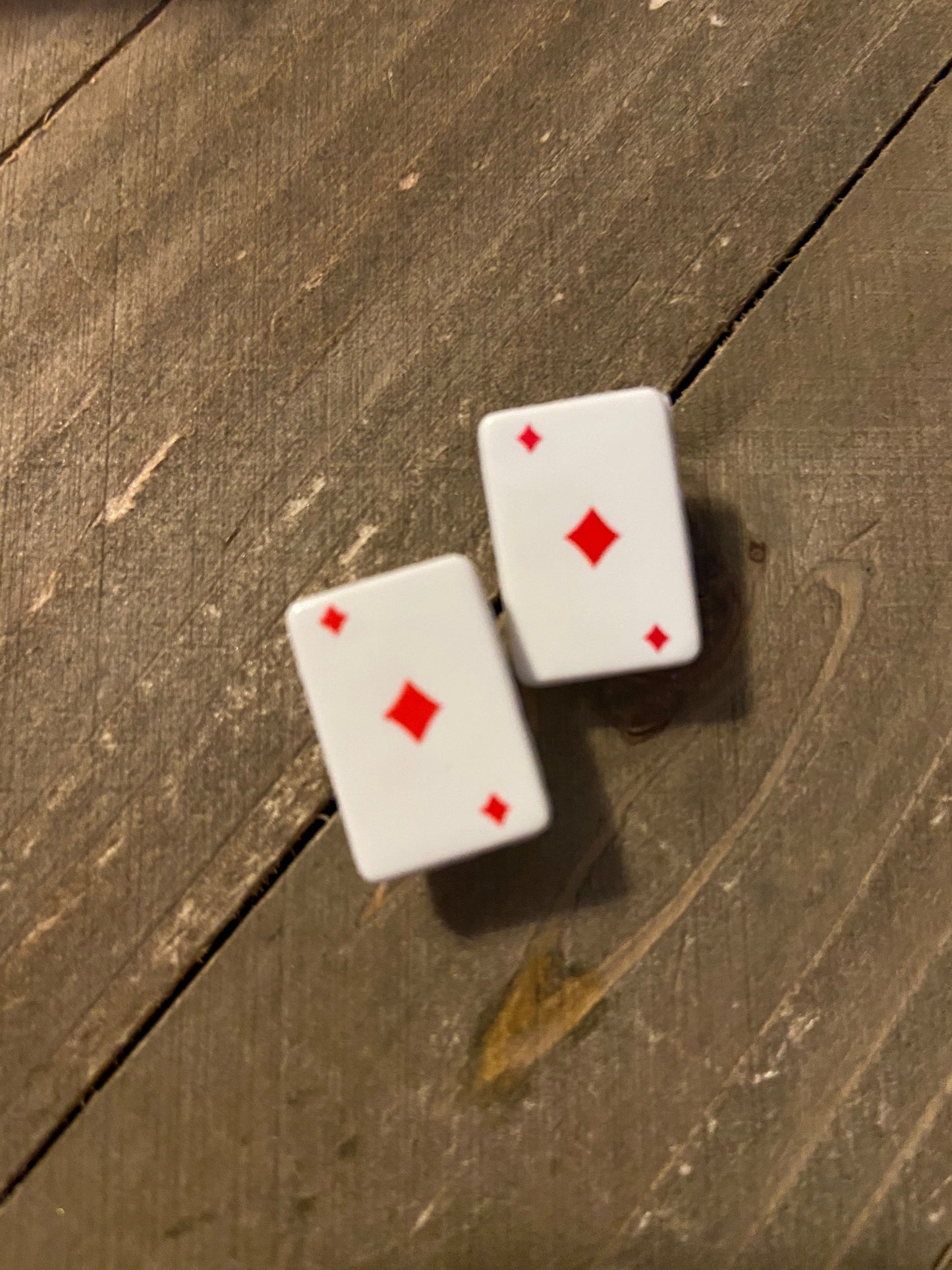 Card Game Collection Post Earrings (diamonds, spades, clubs, dice)Pink tiful of LOVE