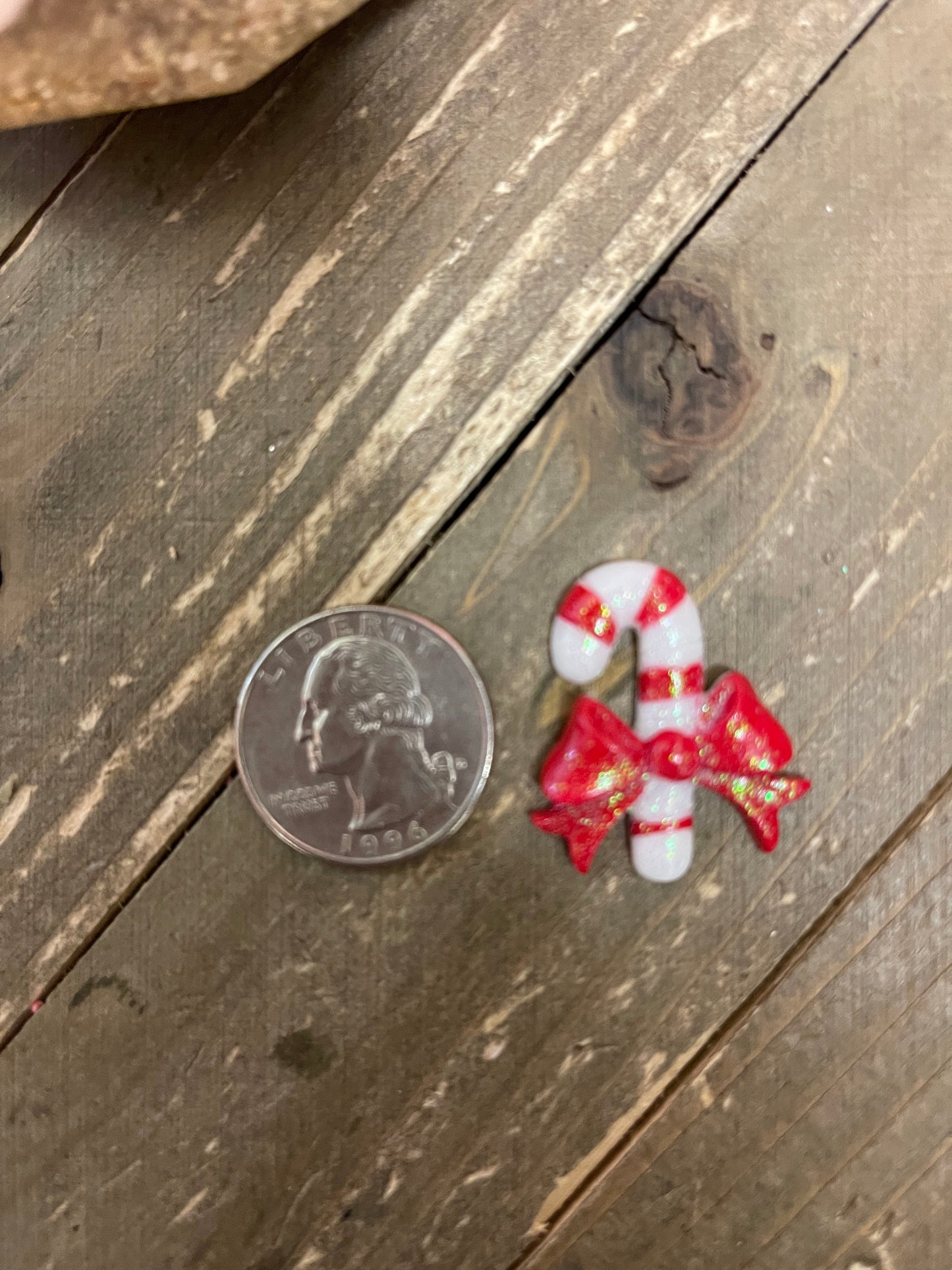 Glitter Candy Cane Stud Earring (ER449-3-CECup)Pink tiful of LOVE