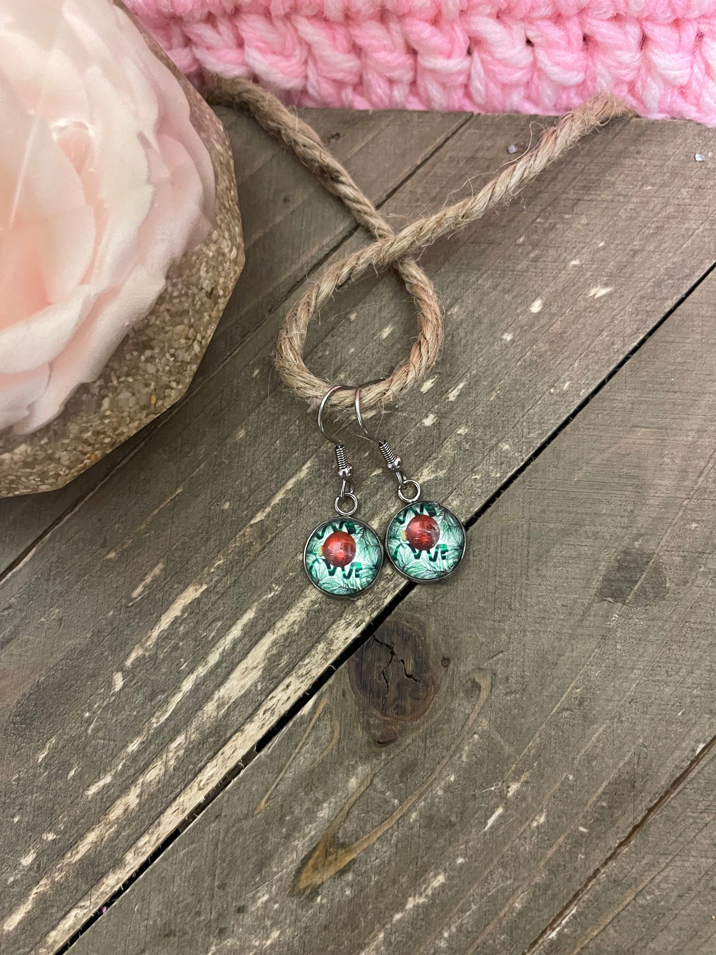 Deck the Halls Wire EarringsPink tiful of LOVE