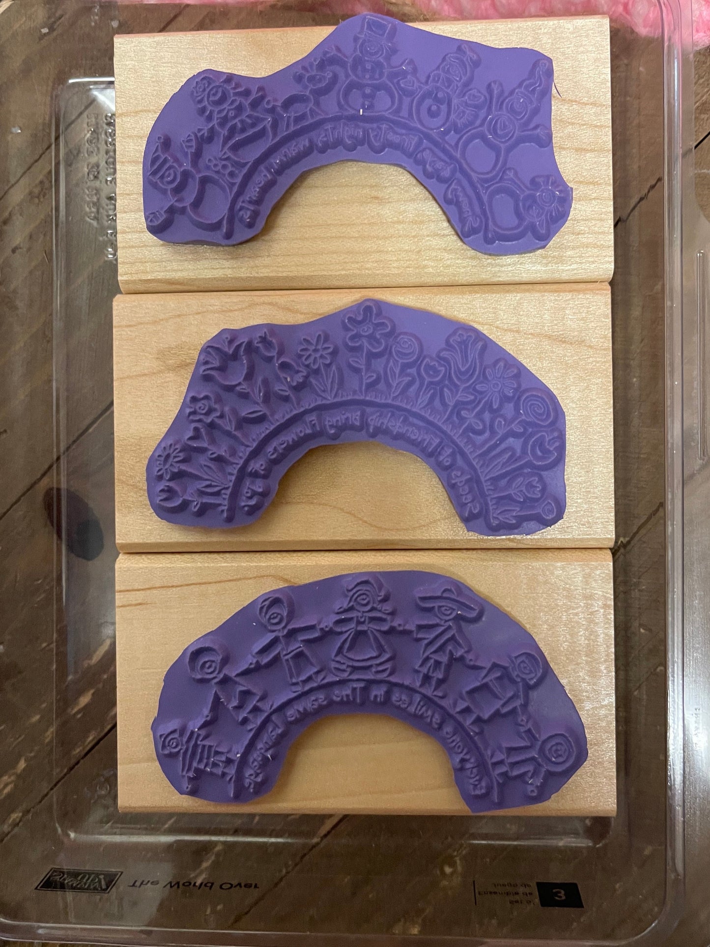 STAMPIN UP!! Set of 3 The World Over Rubber StampsPink tiful of LOVE