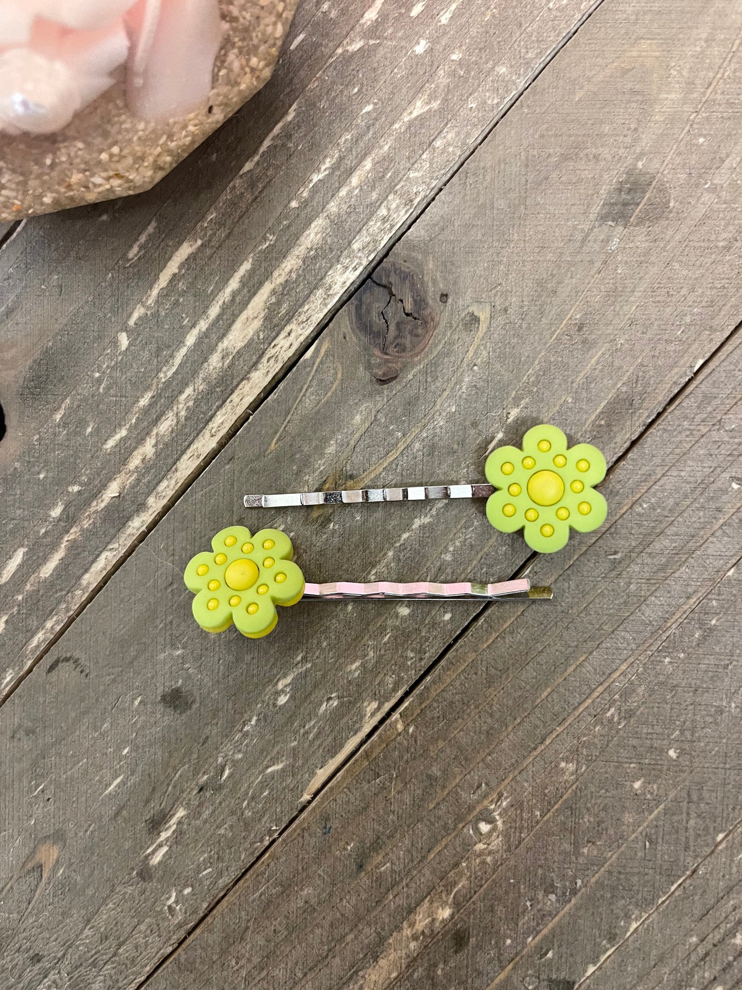 Polka Dot Flower Hair clips (a pair) 7 colors to choosePink tiful of LOVE