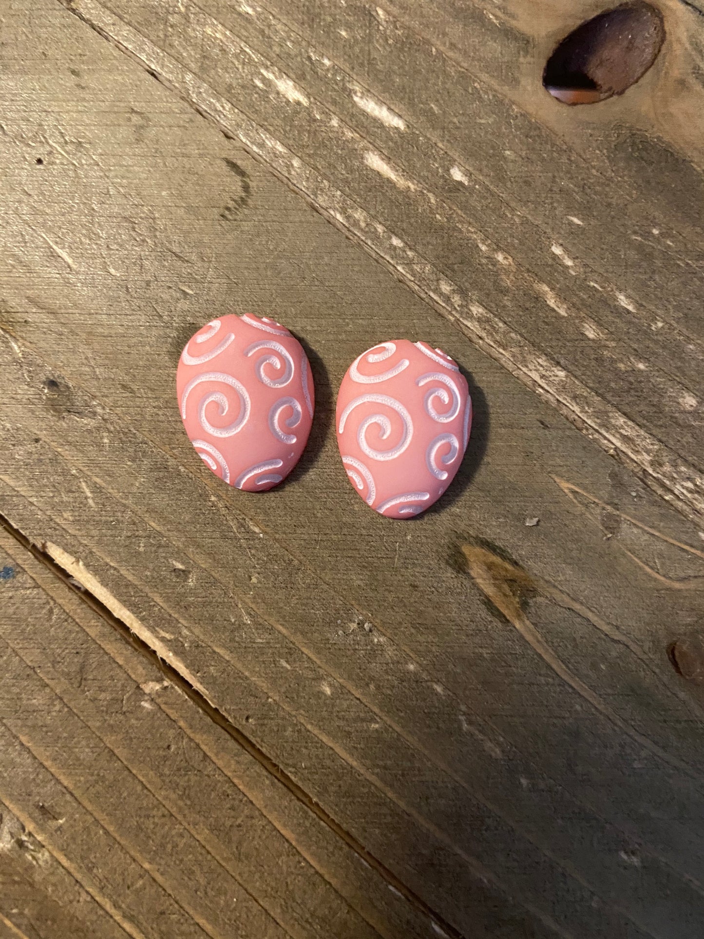 Pastel Swirl Easter Egg Post Earrings (4 colors to choose from)Pink tiful of LOVE