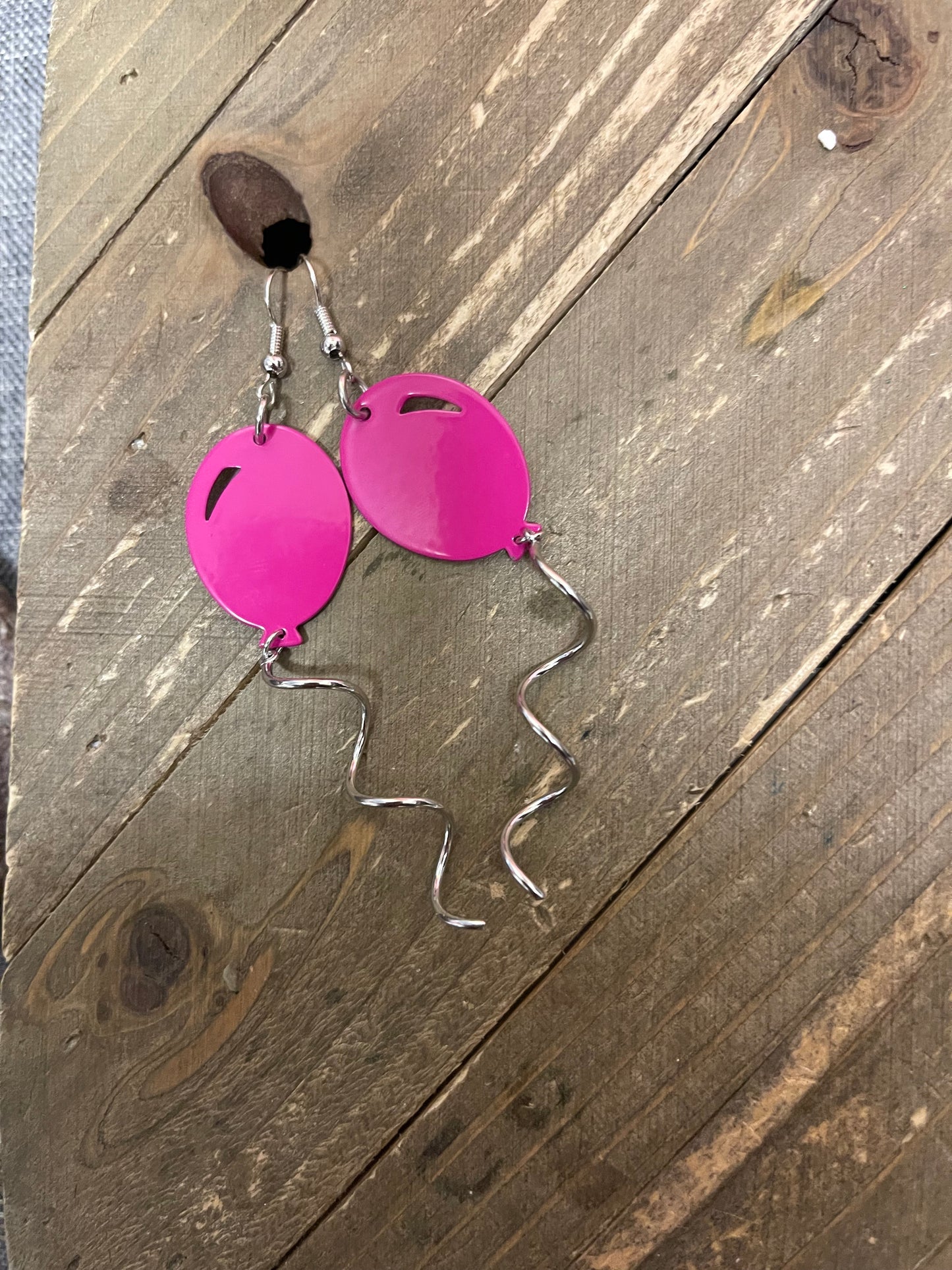 Pink Balloon Charm Wire Earring (CECup)Pink tiful of LOVE