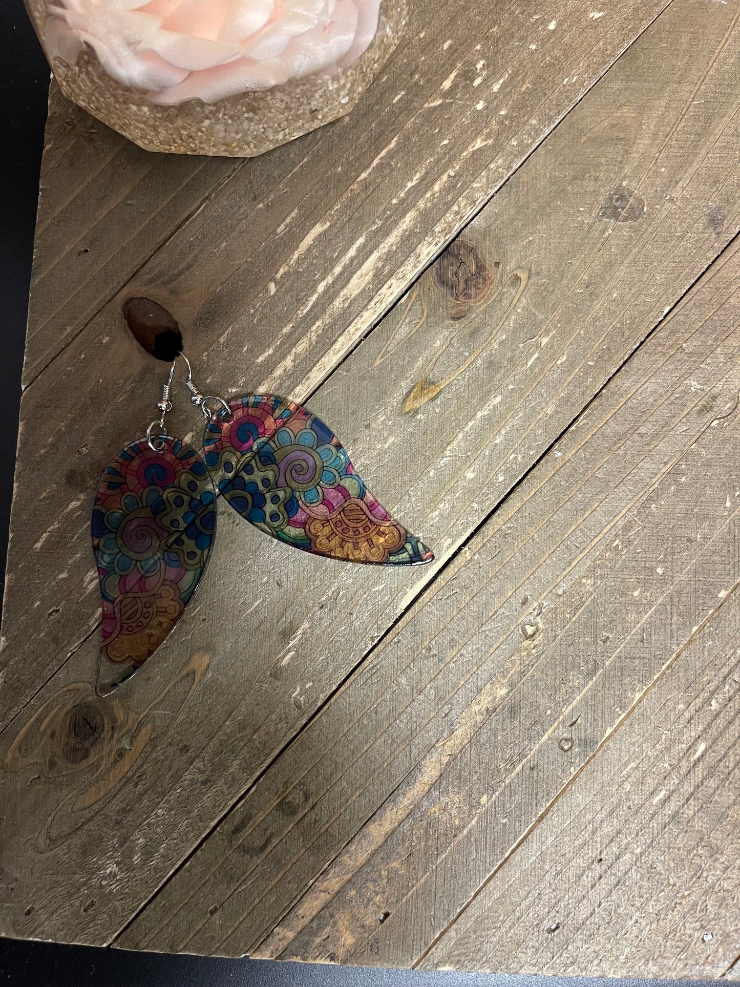 Floral Paisley Wire EarringsPink tiful of LOVE