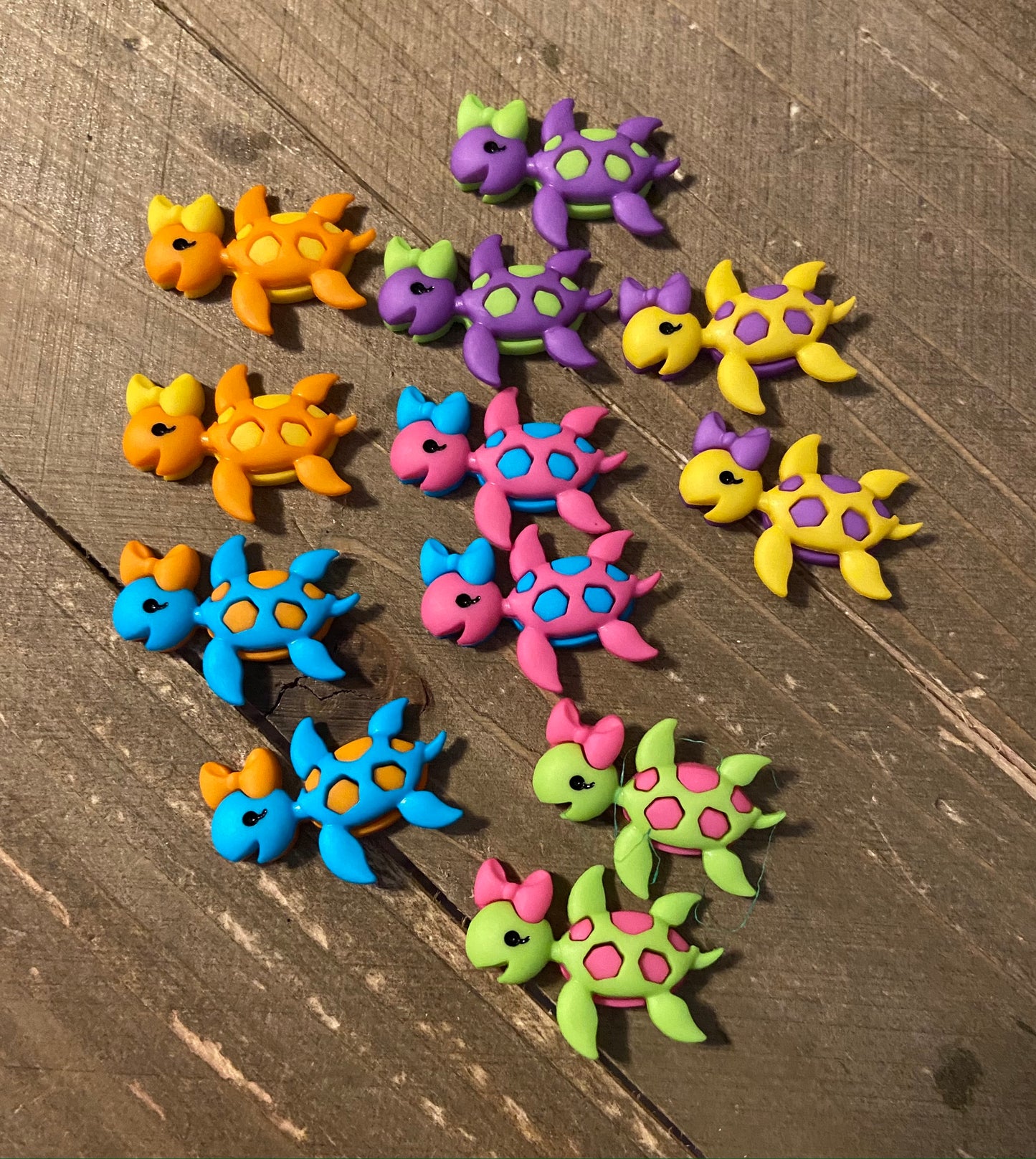 Turtle Power Collection Post Earrings (6 colors to choose from)Pink tiful of LOVE